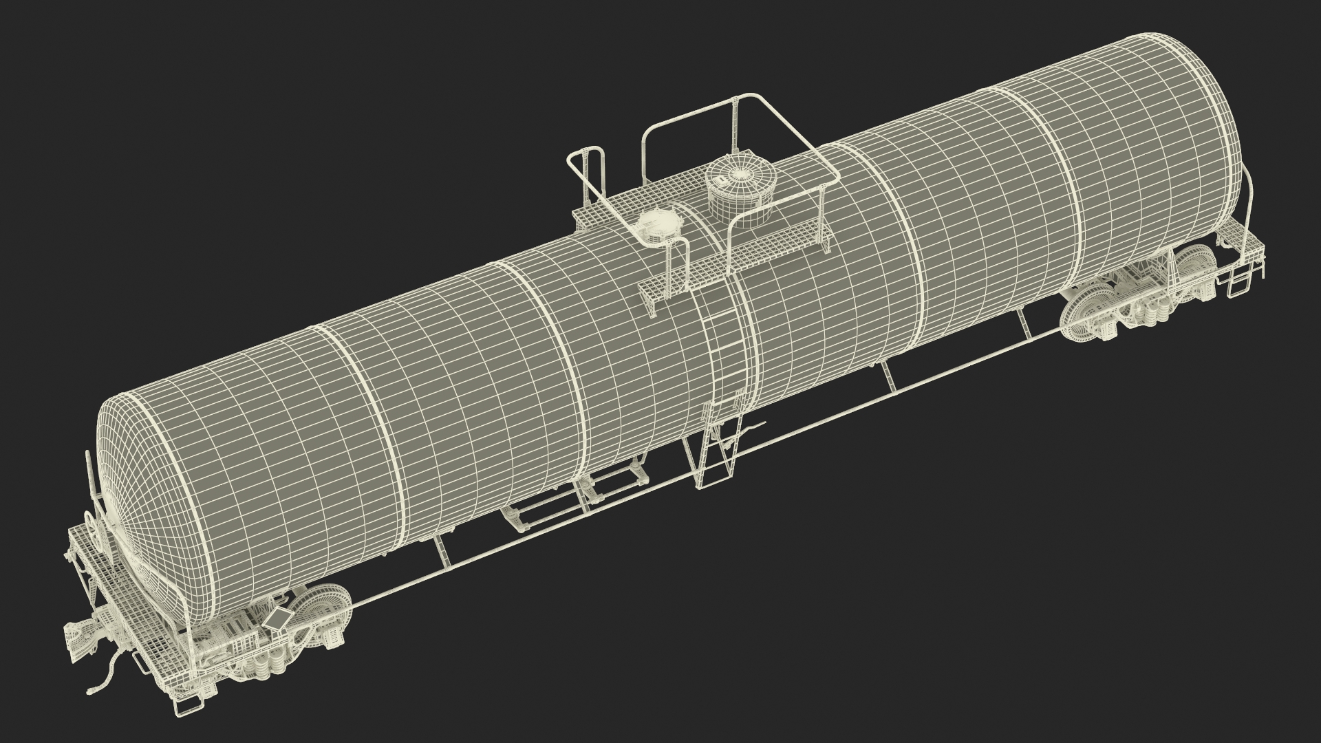 3D Rail Tank Car model