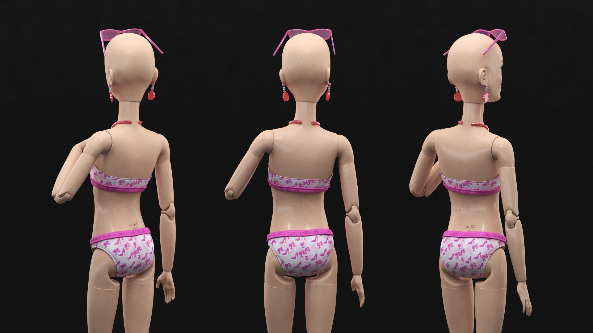 3D Barbie Doll Bikini model