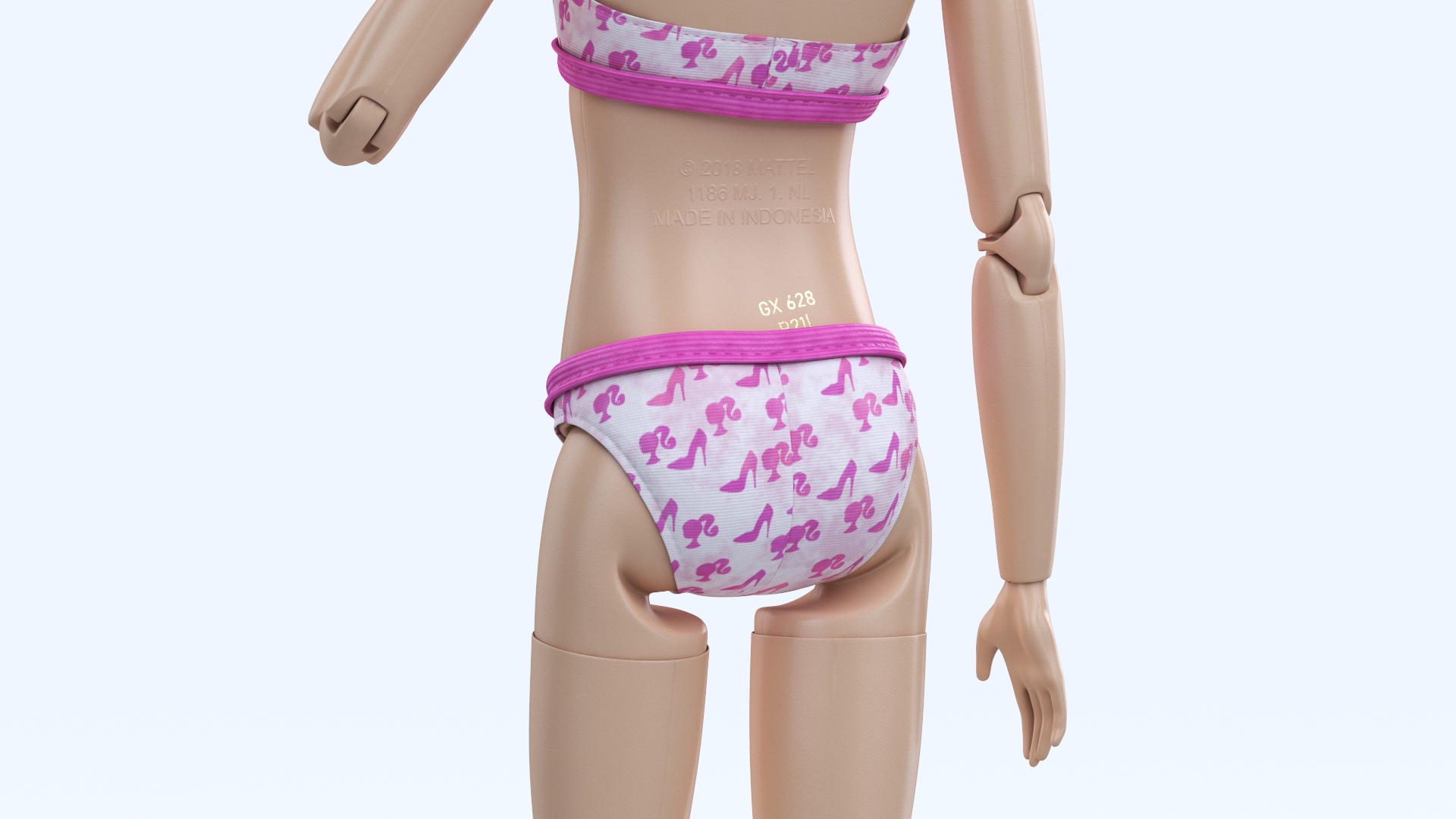 3D Barbie Doll Bikini model