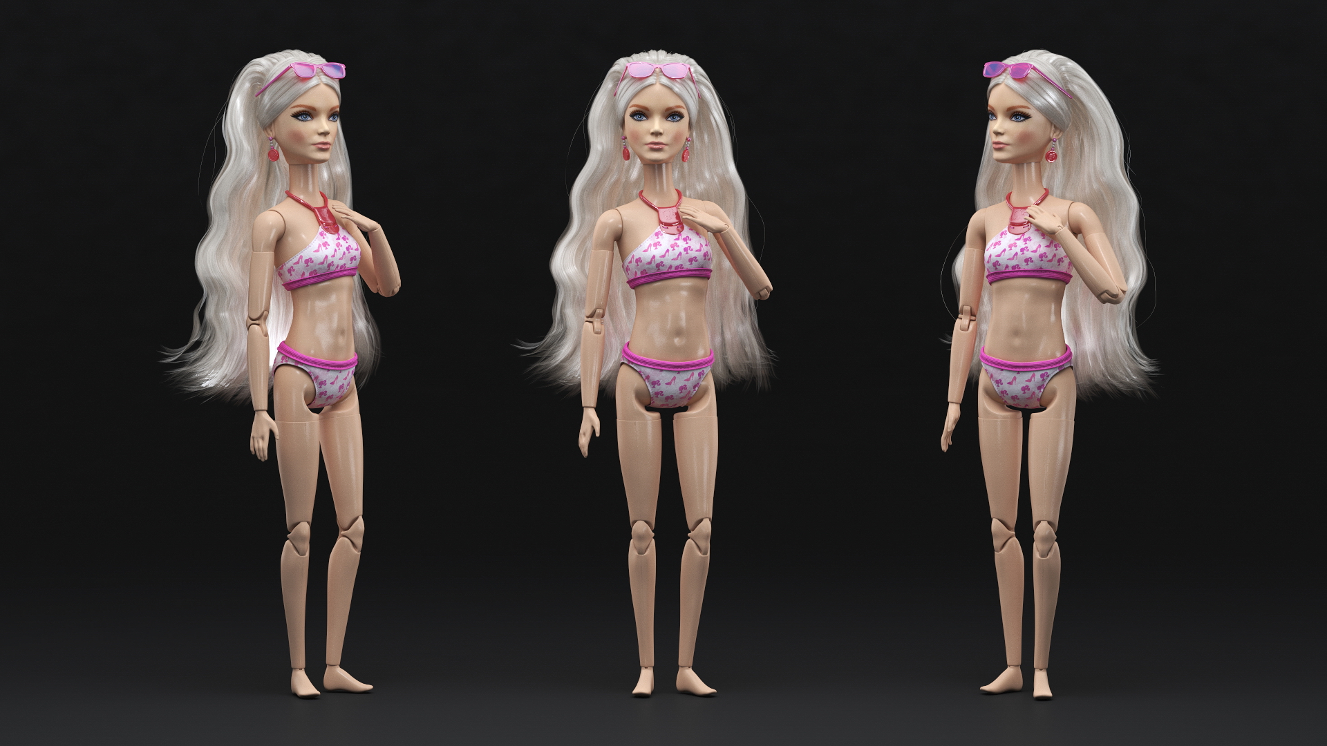 3D Barbie Doll Bikini model