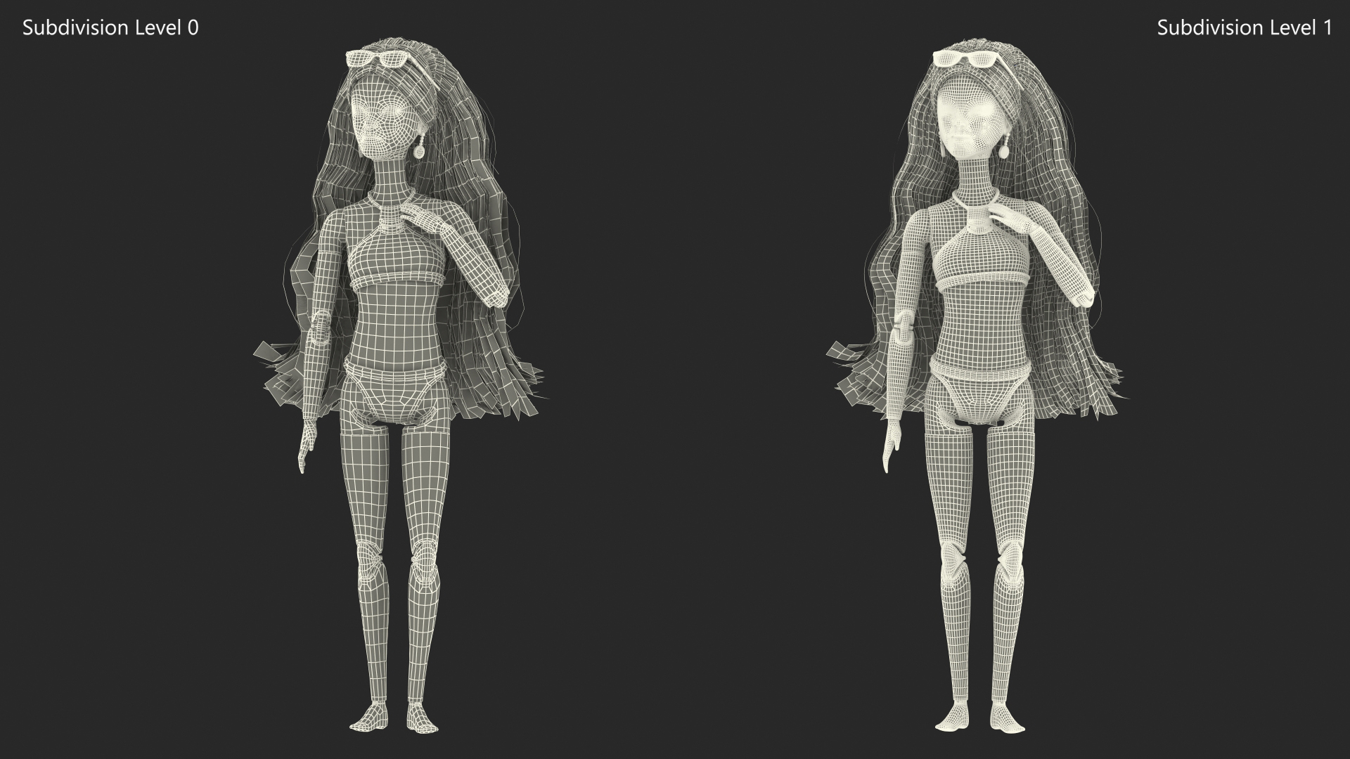 3D Barbie Doll Bikini model