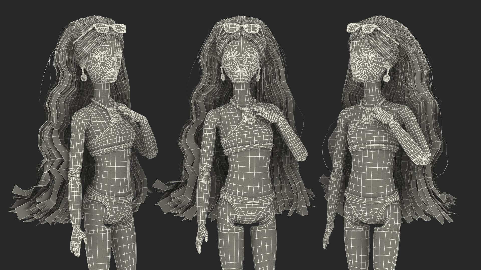 3D Barbie Doll Bikini model