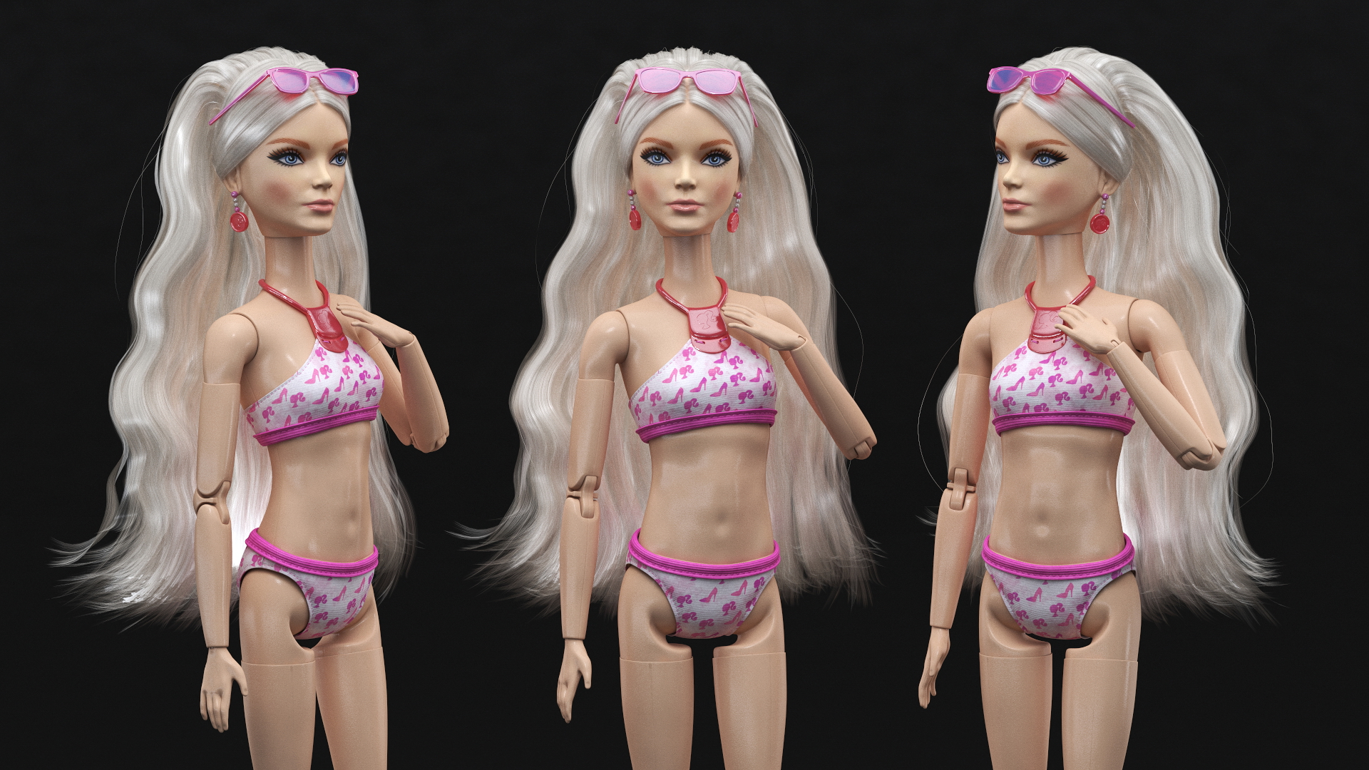 3D Barbie Doll Bikini model