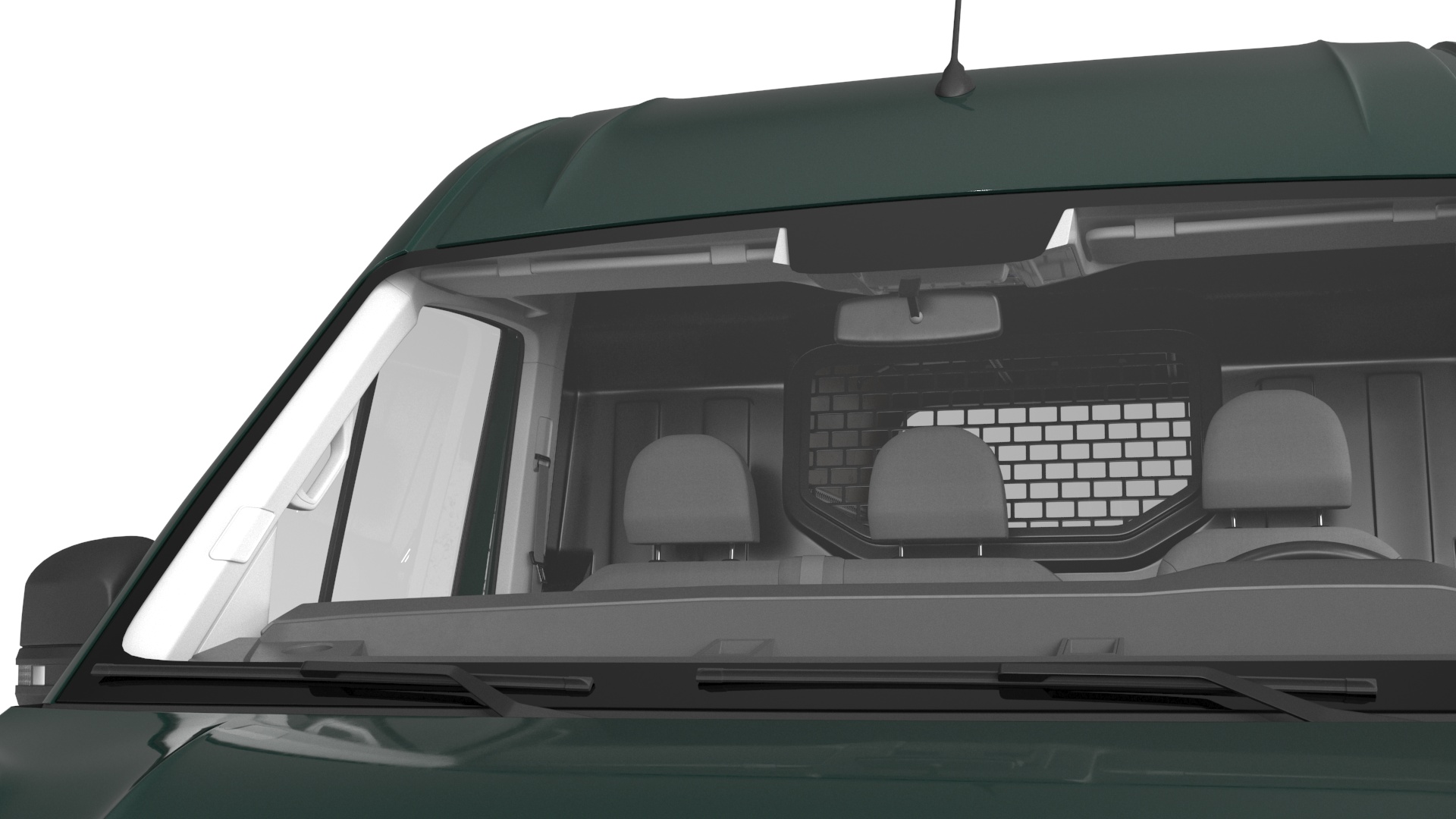 3D model Volkswagen Crafter Van 2024 Green Color Rigged for Maya