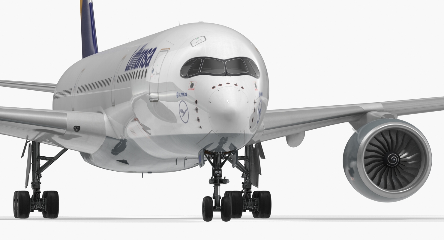 3D model Airbus A350 900 Lufthansa