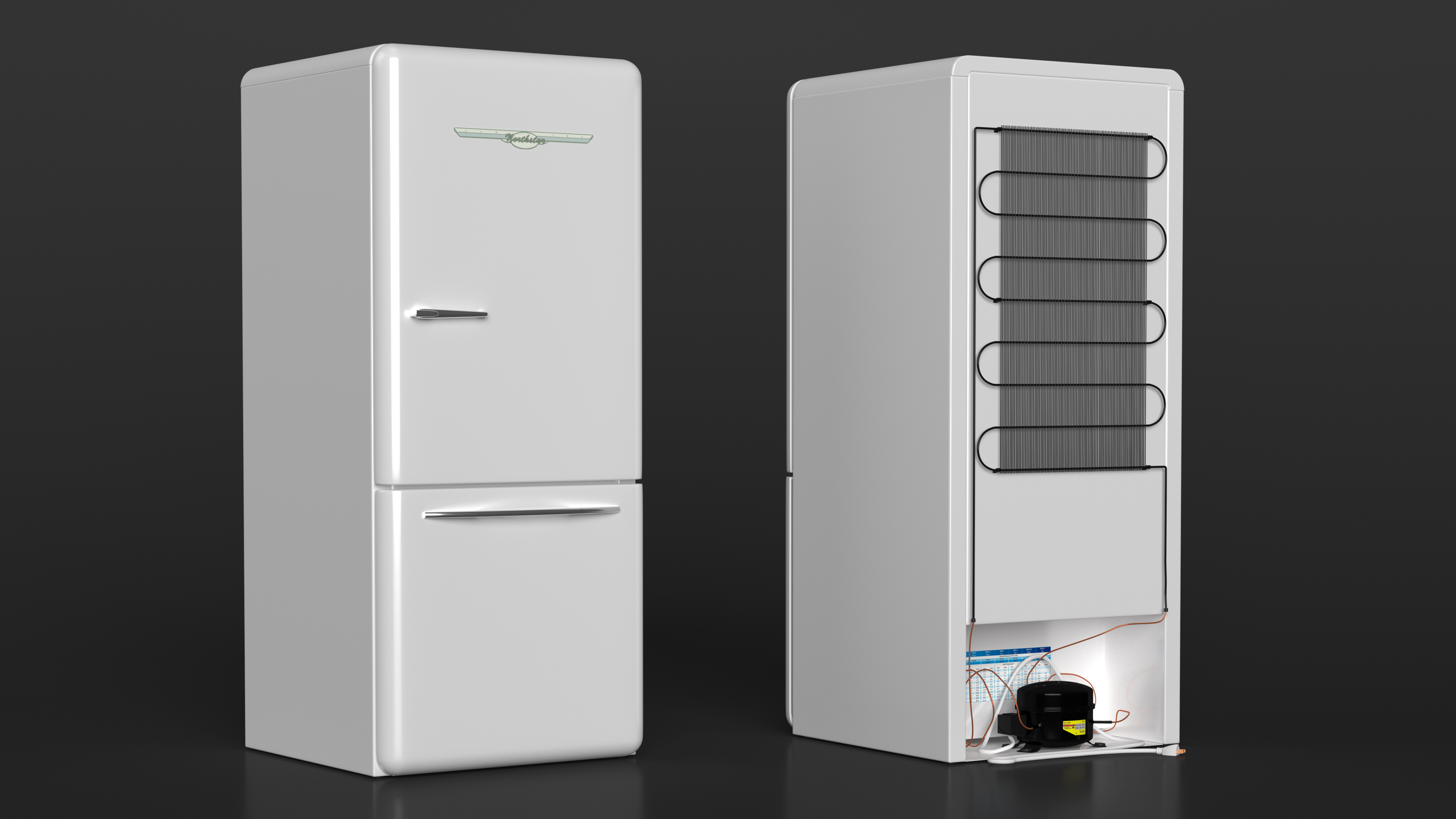 3D Vintage Style Refrigerator