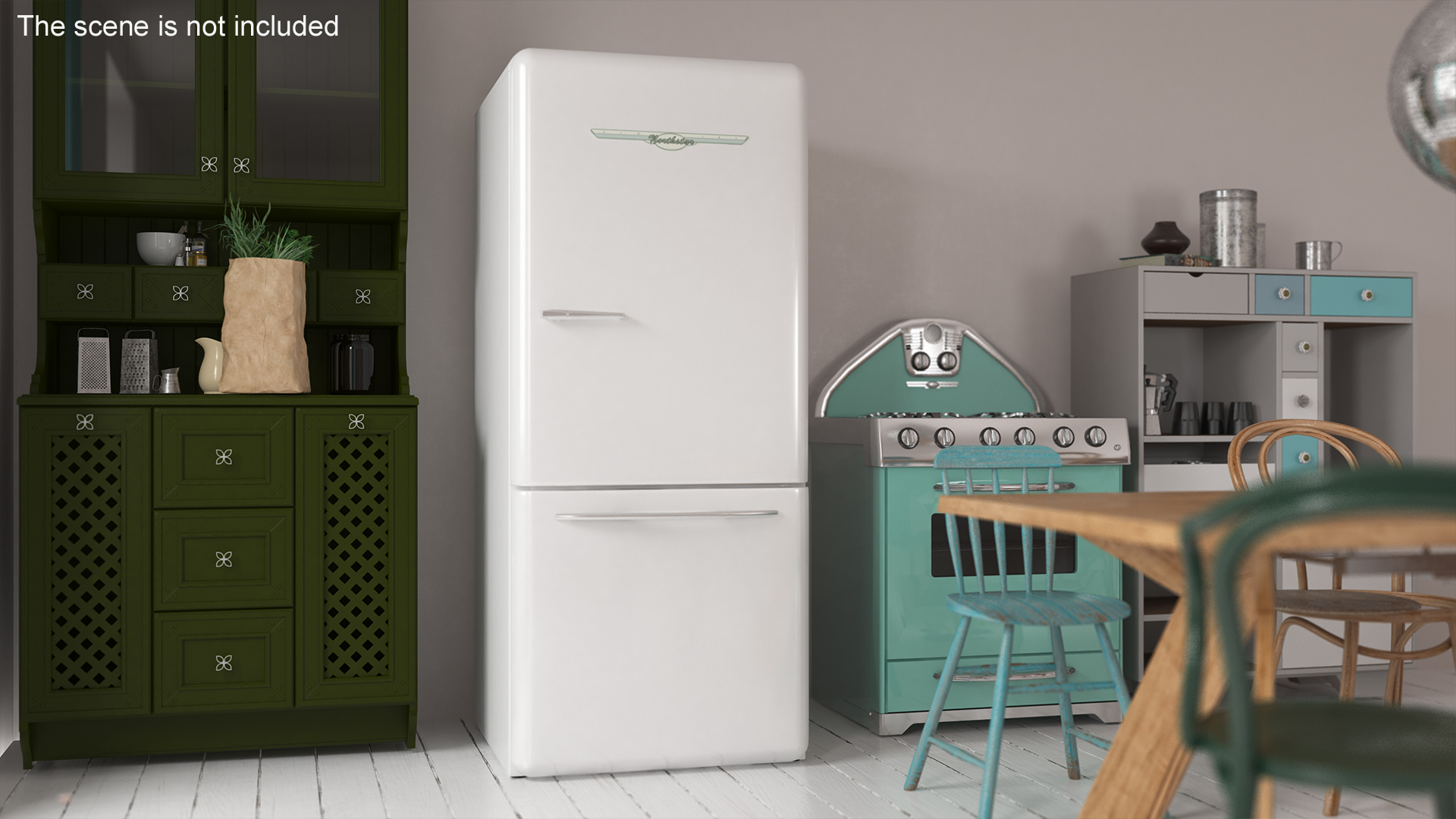 3D Vintage Style Refrigerator