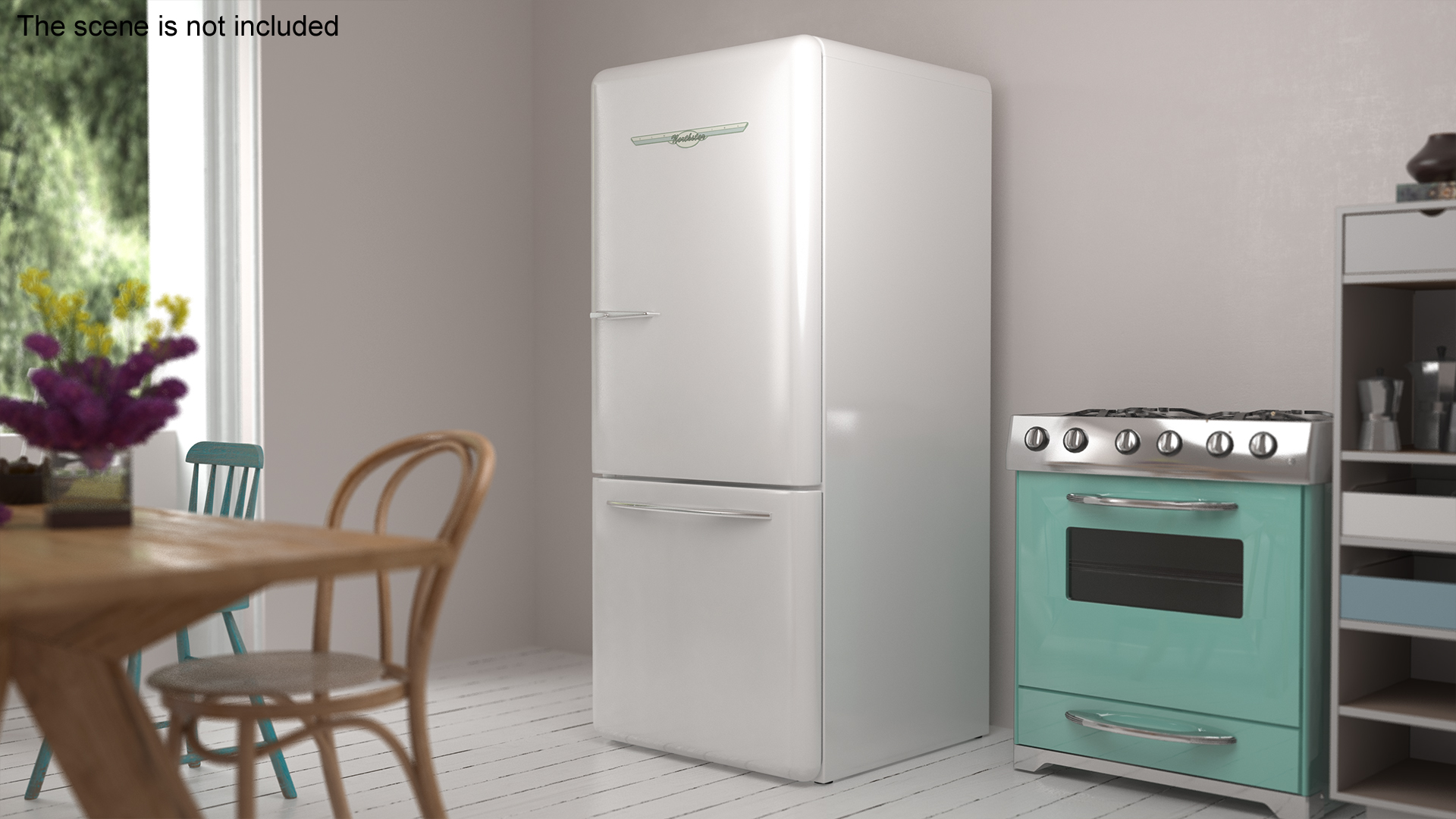 3D Vintage Style Refrigerator
