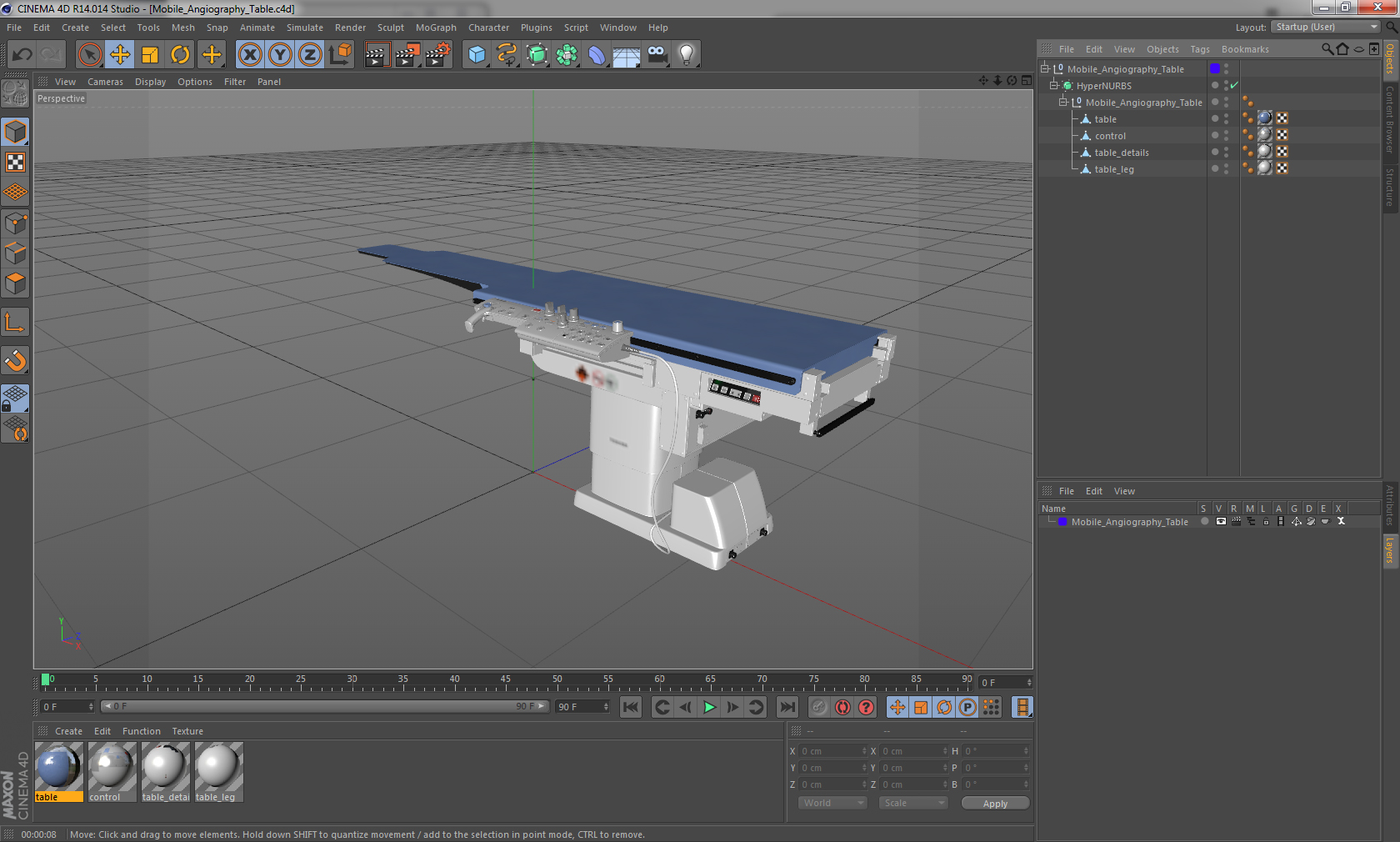 Mobile Angiography Table 3D model