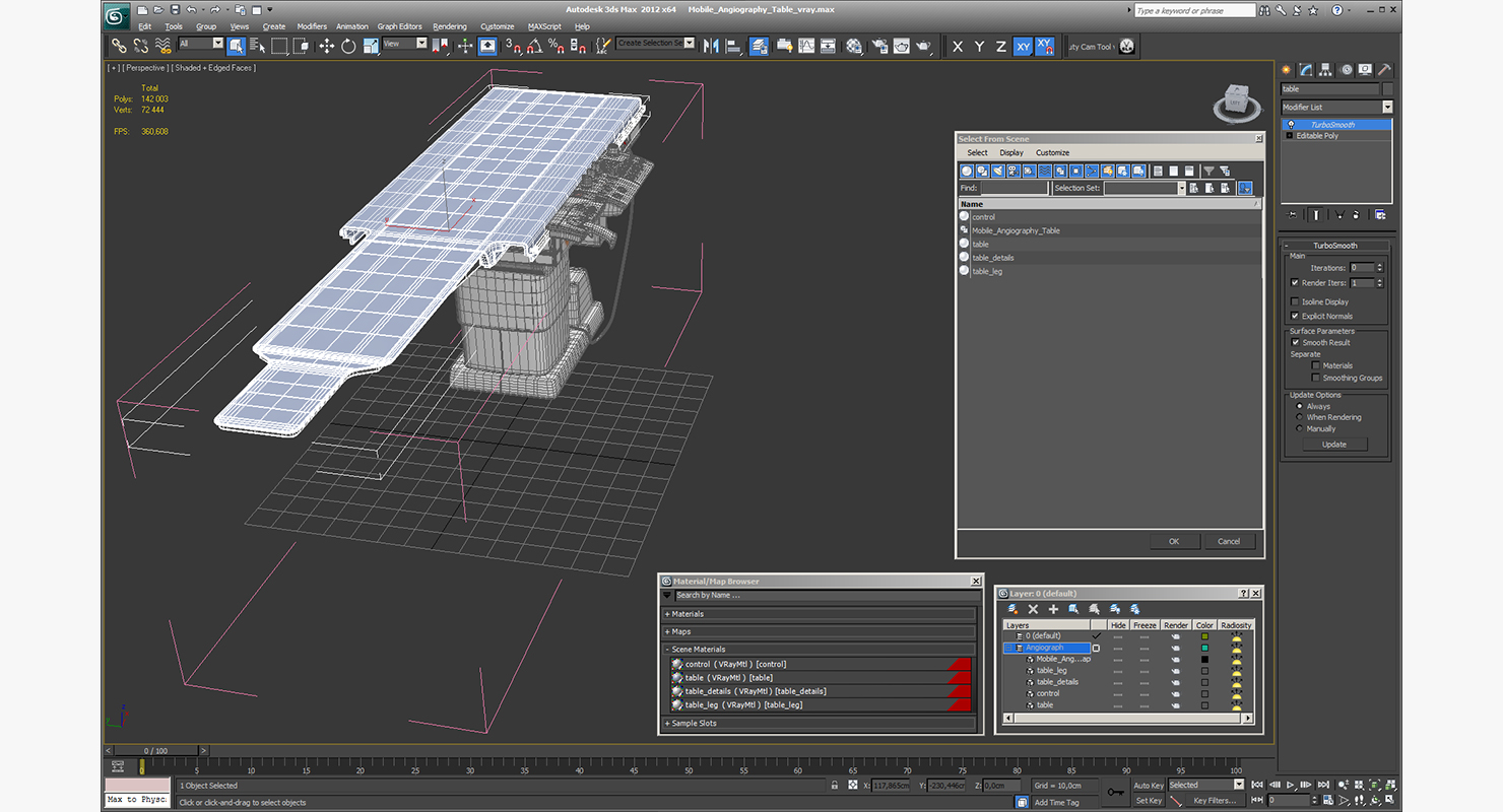 Mobile Angiography Table 3D model