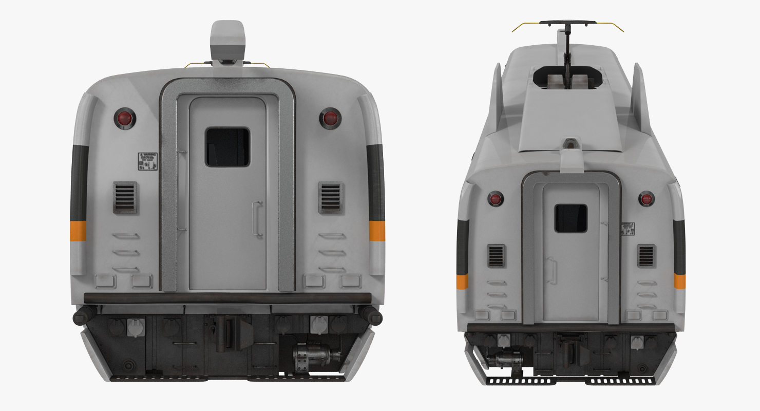 3D Bullet Train Passenger Car Rail Star Rigged model