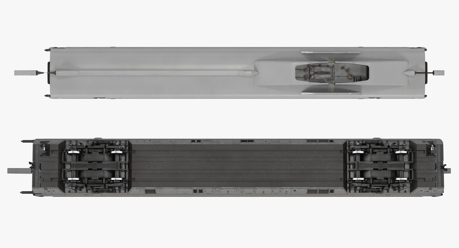 3D Bullet Train Passenger Car Rail Star Rigged model