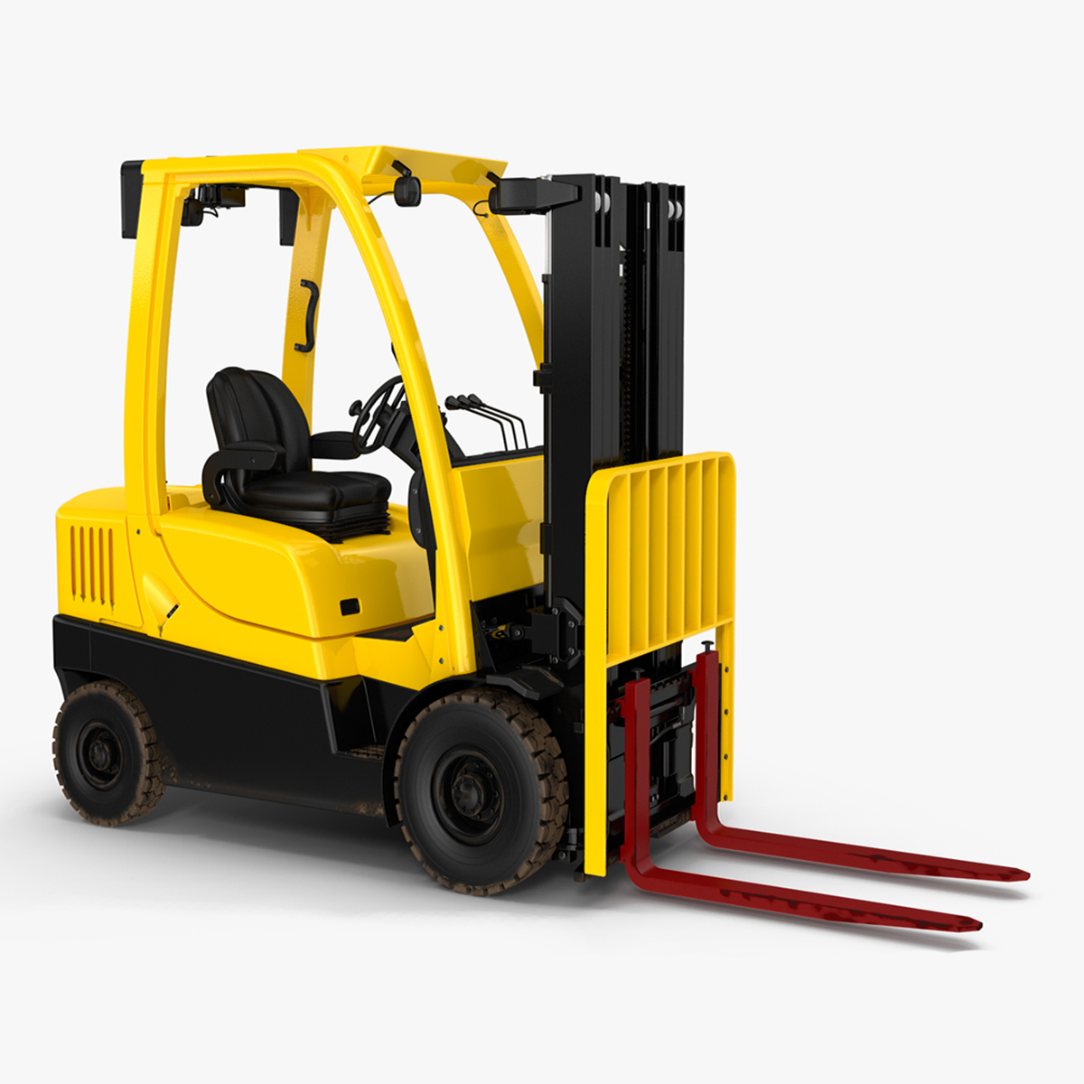 3D Electric Forklift Rigged for Cinema 4D model