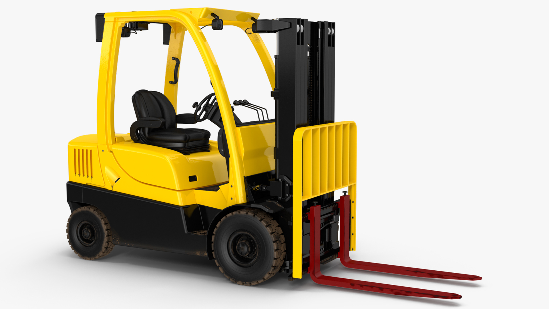 3D Electric Forklift Rigged for Cinema 4D model