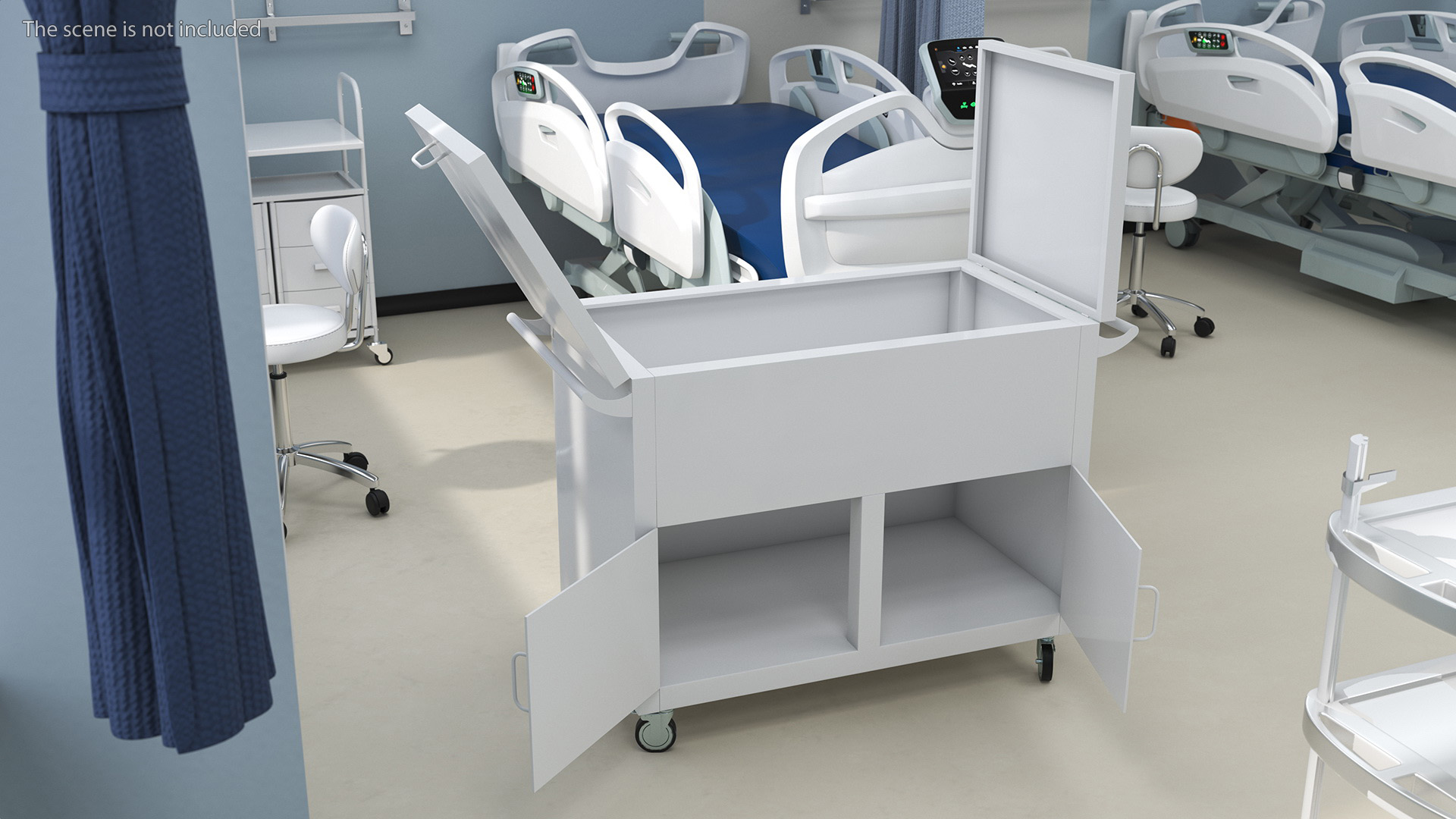 Mobile Rolling Box White 3D model