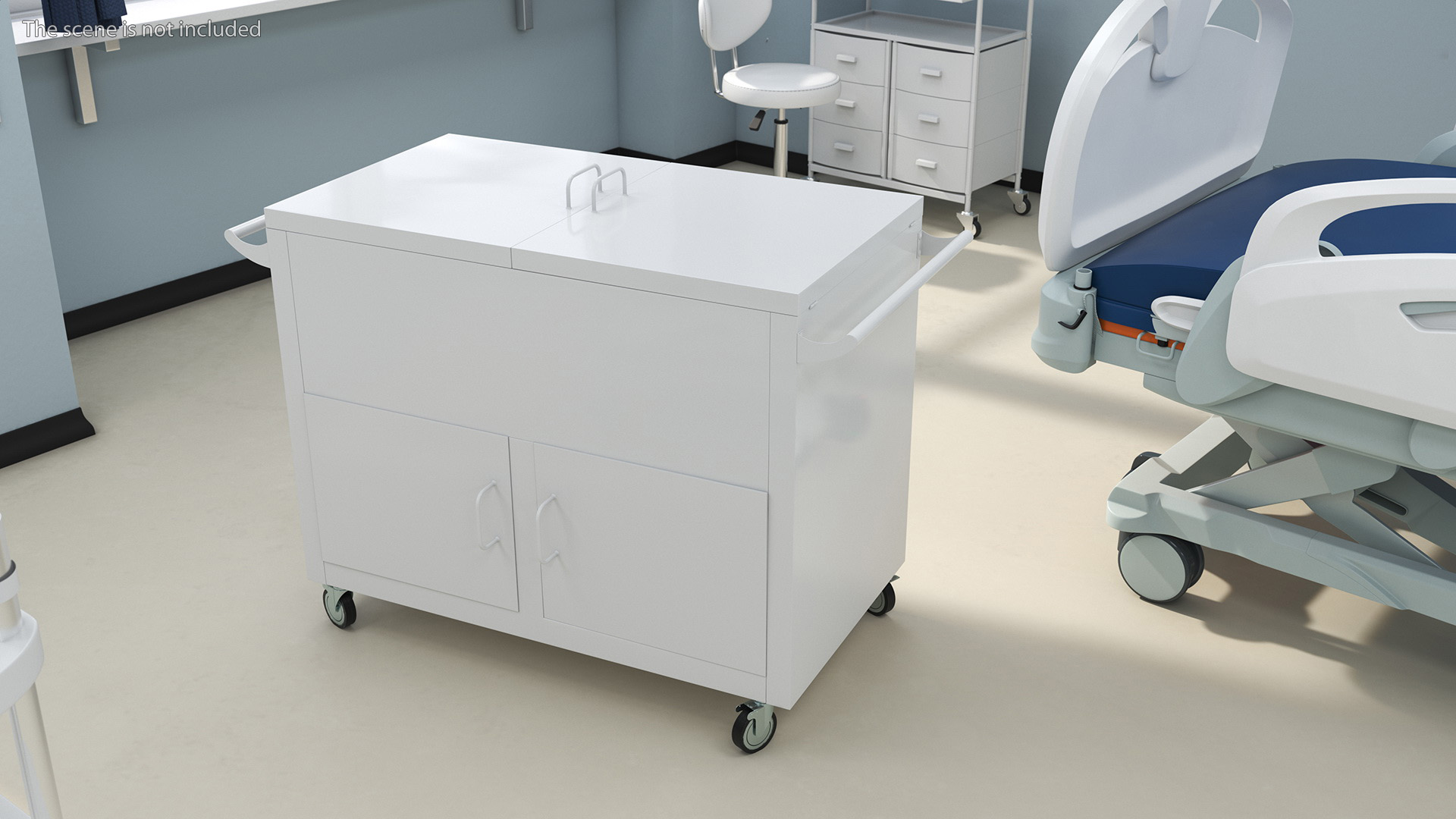 Mobile Rolling Box White 3D model
