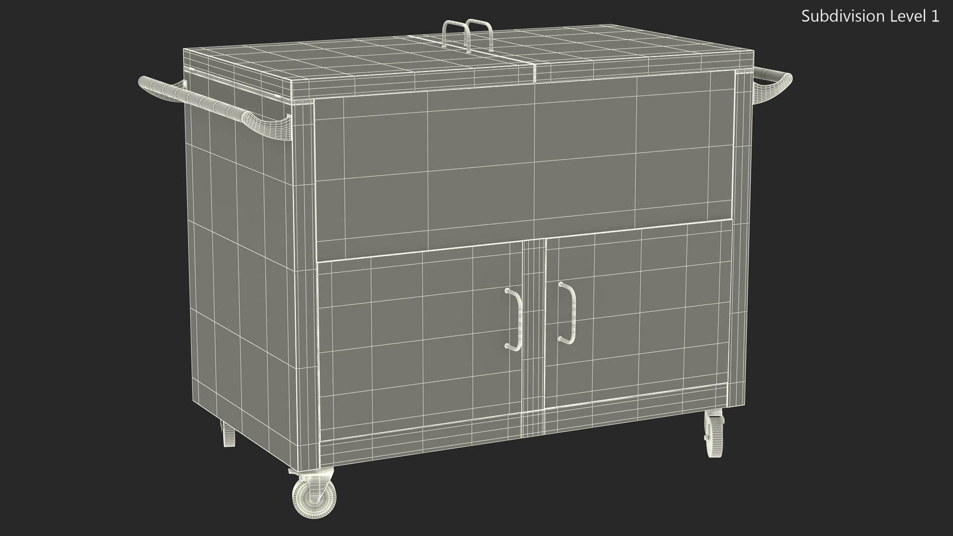 Mobile Rolling Box White 3D model