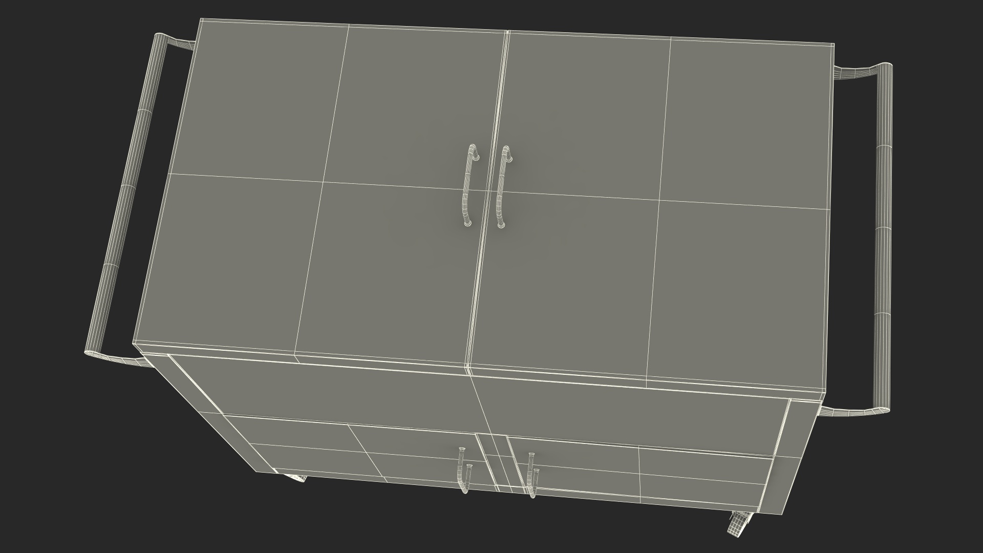 Mobile Rolling Box White 3D model