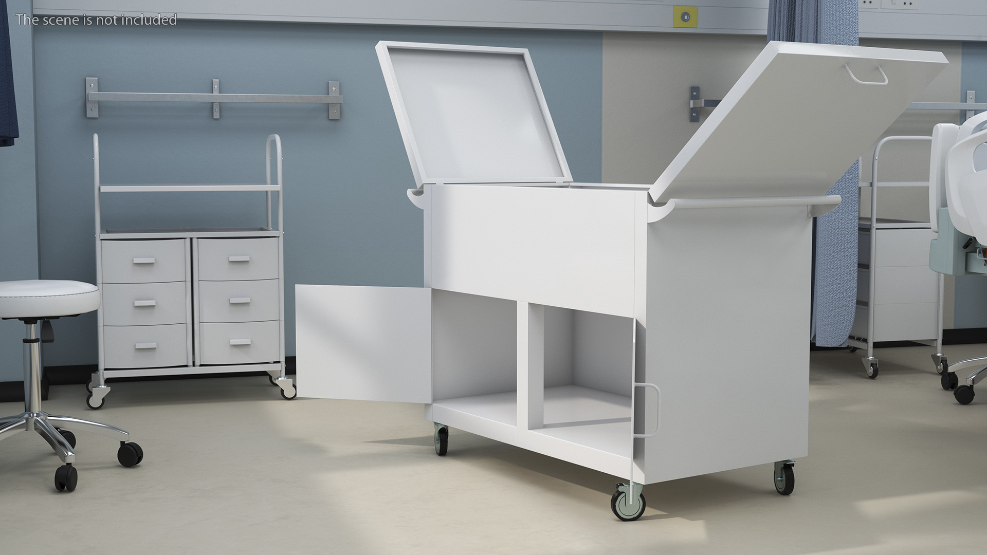 Mobile Rolling Box White 3D model