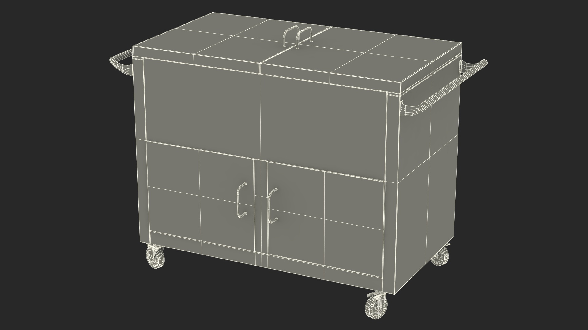Mobile Rolling Box White 3D model