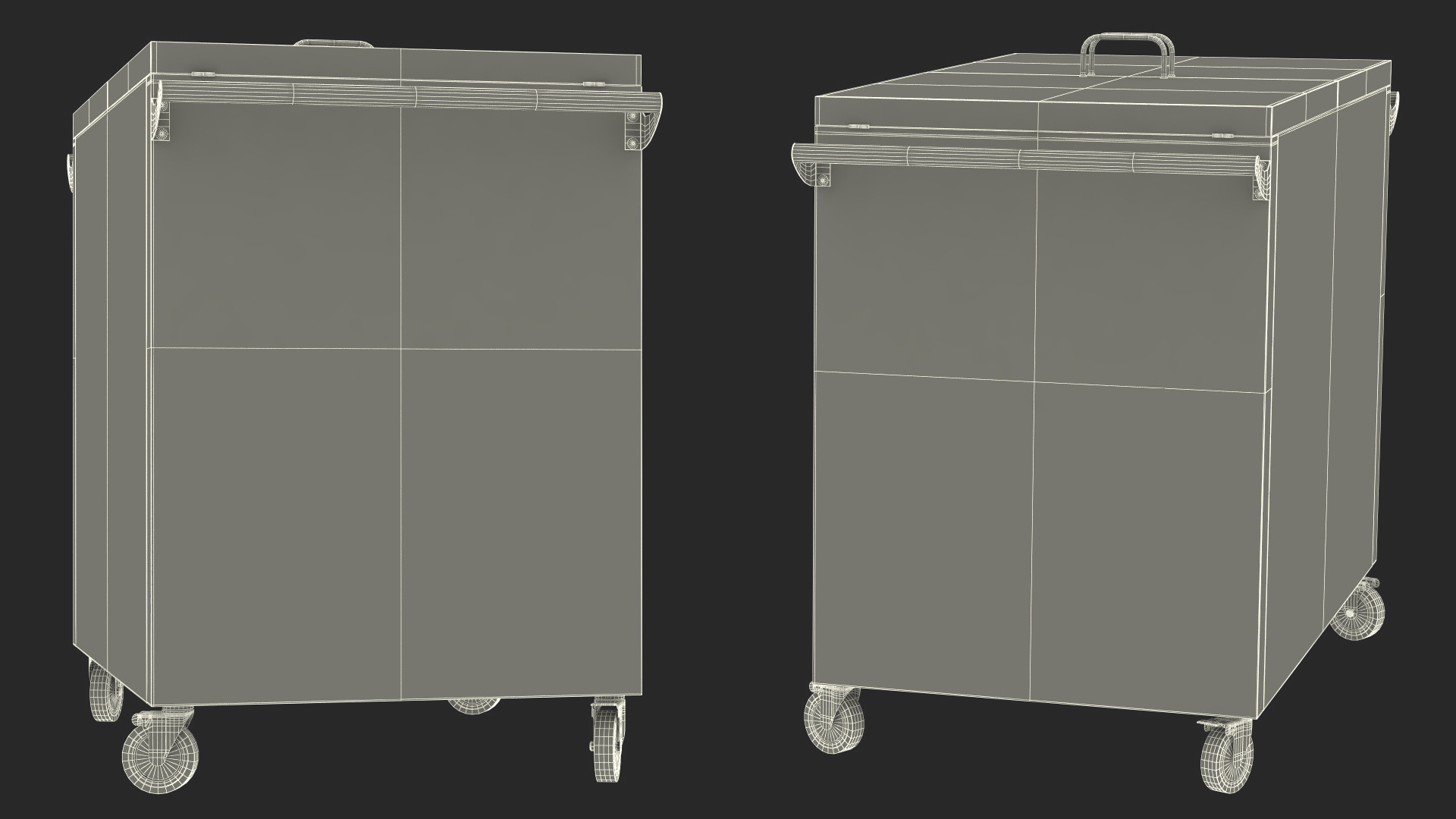 Mobile Rolling Box White 3D model