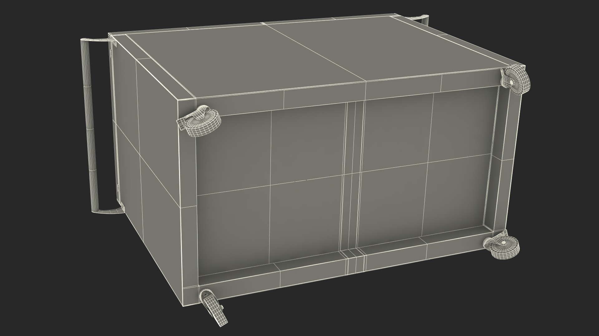 Mobile Rolling Box White 3D model