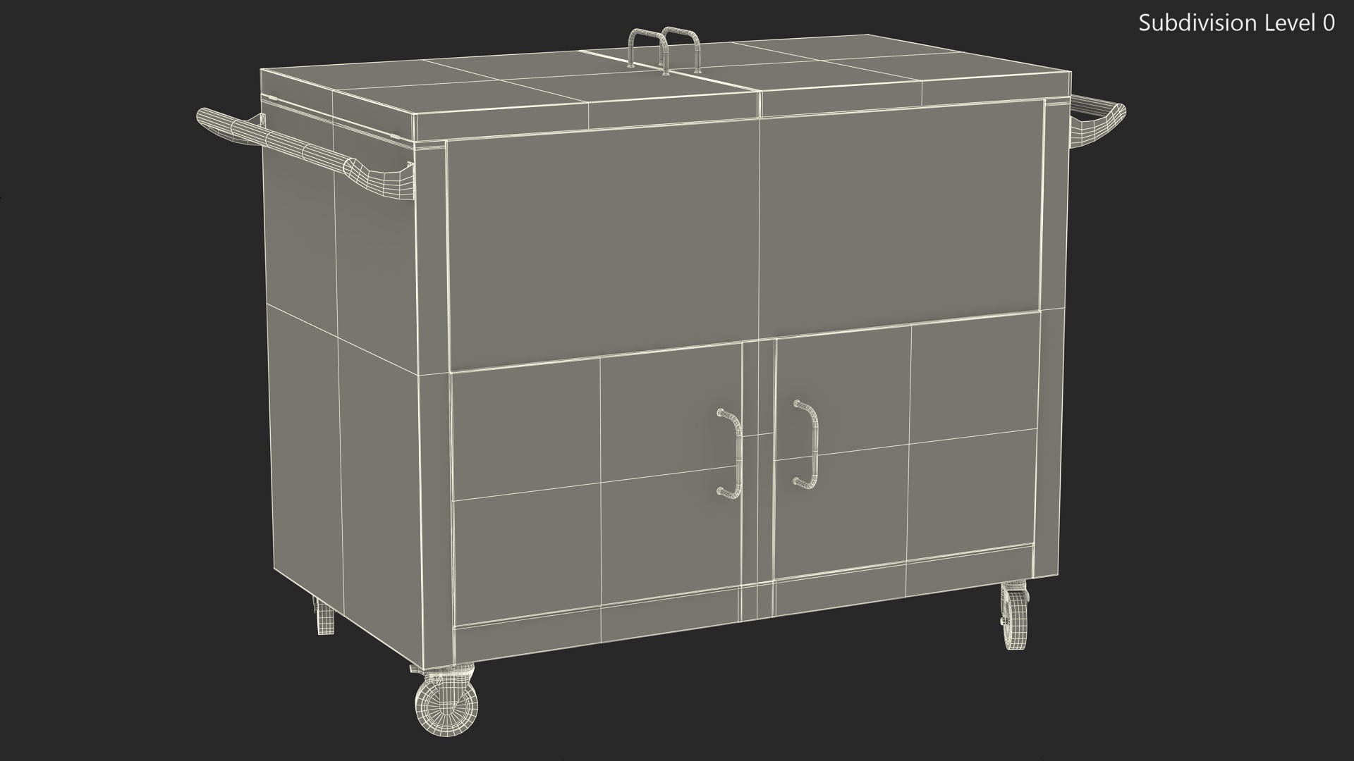 Mobile Rolling Box White 3D model