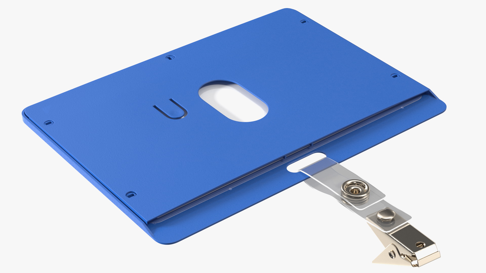 3D Rigid Enclosed Horizontal ID Badge Card Holder