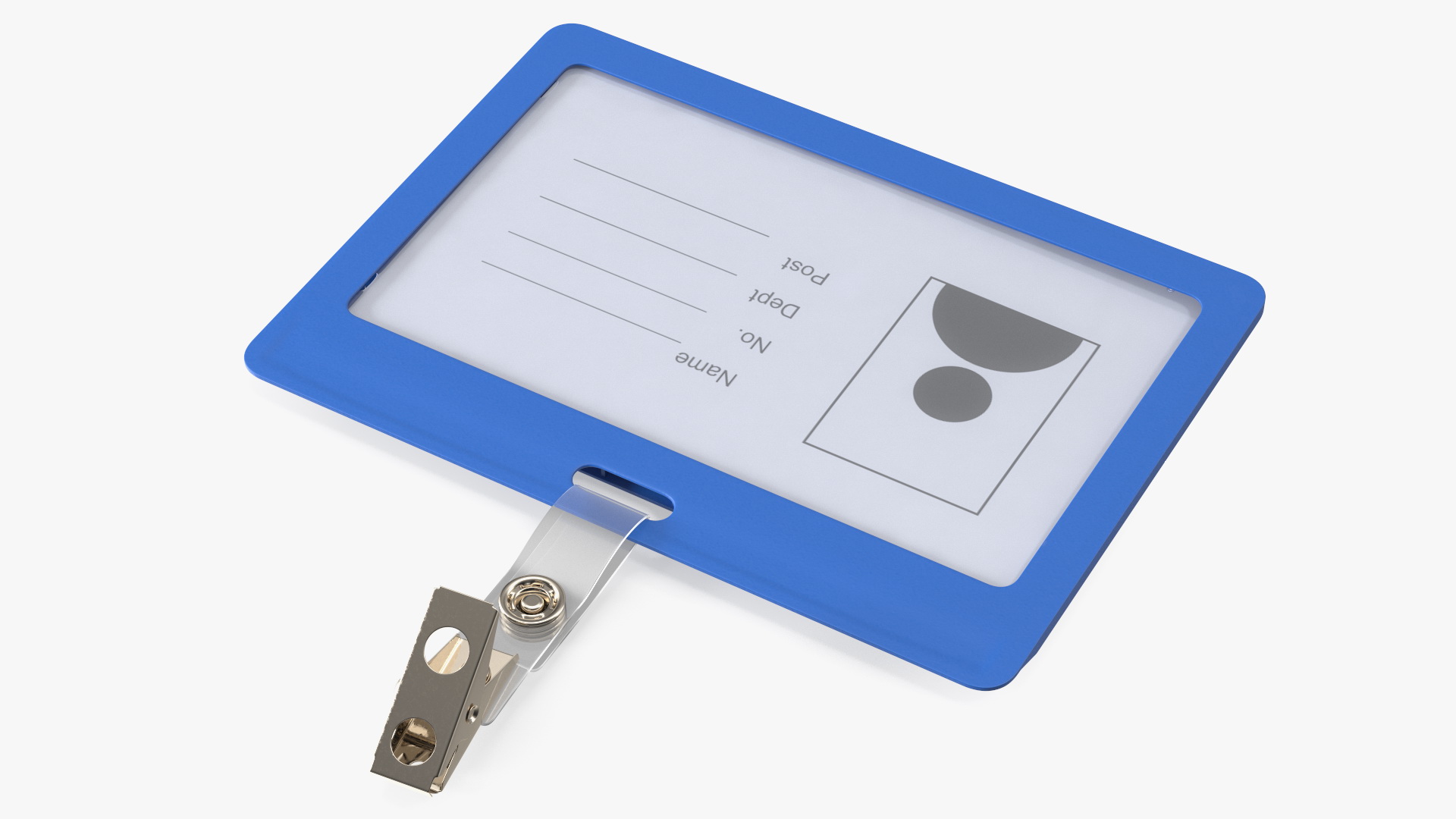 3D Rigid Enclosed Horizontal ID Badge Card Holder