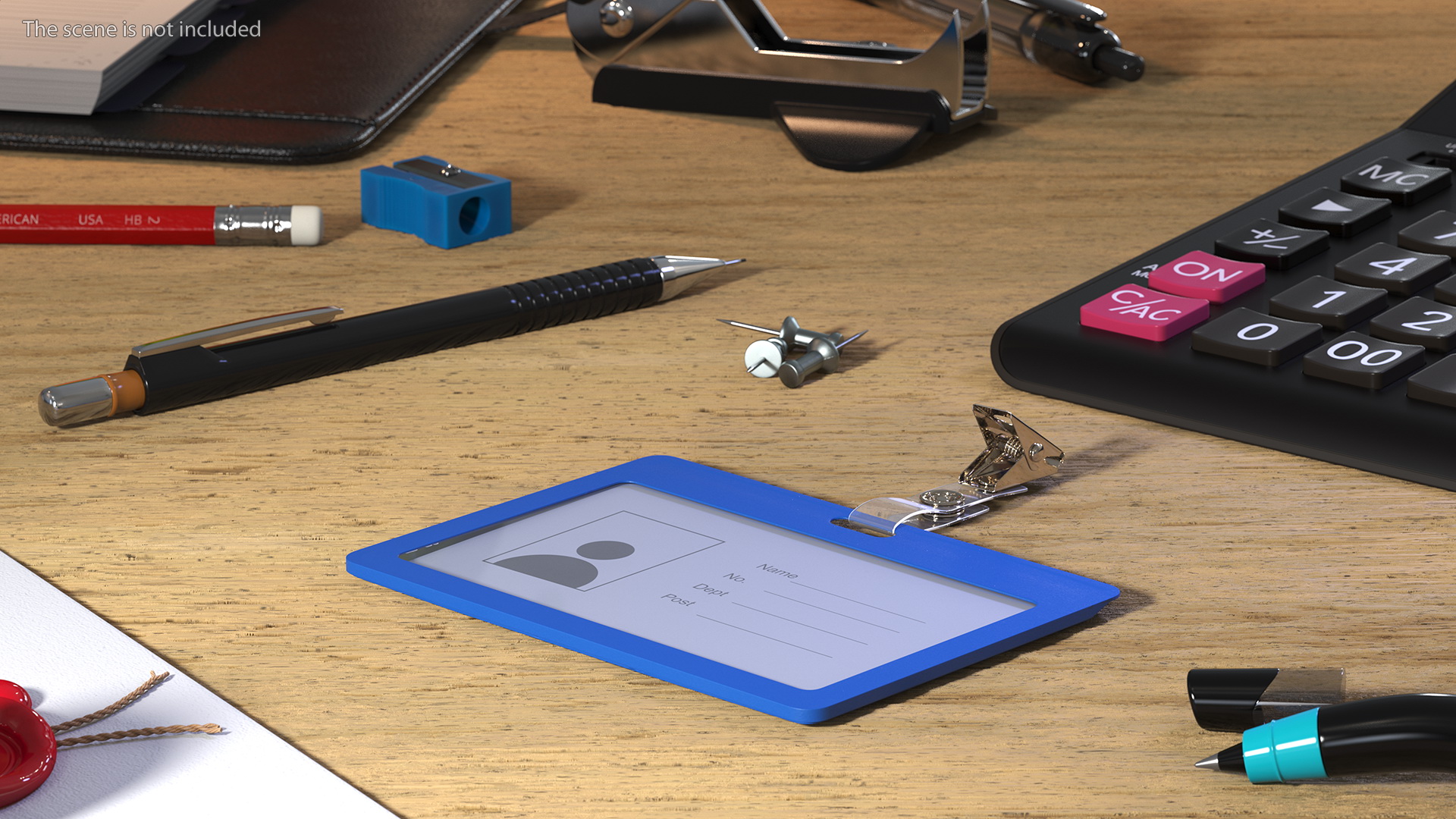 3D Rigid Enclosed Horizontal ID Badge Card Holder