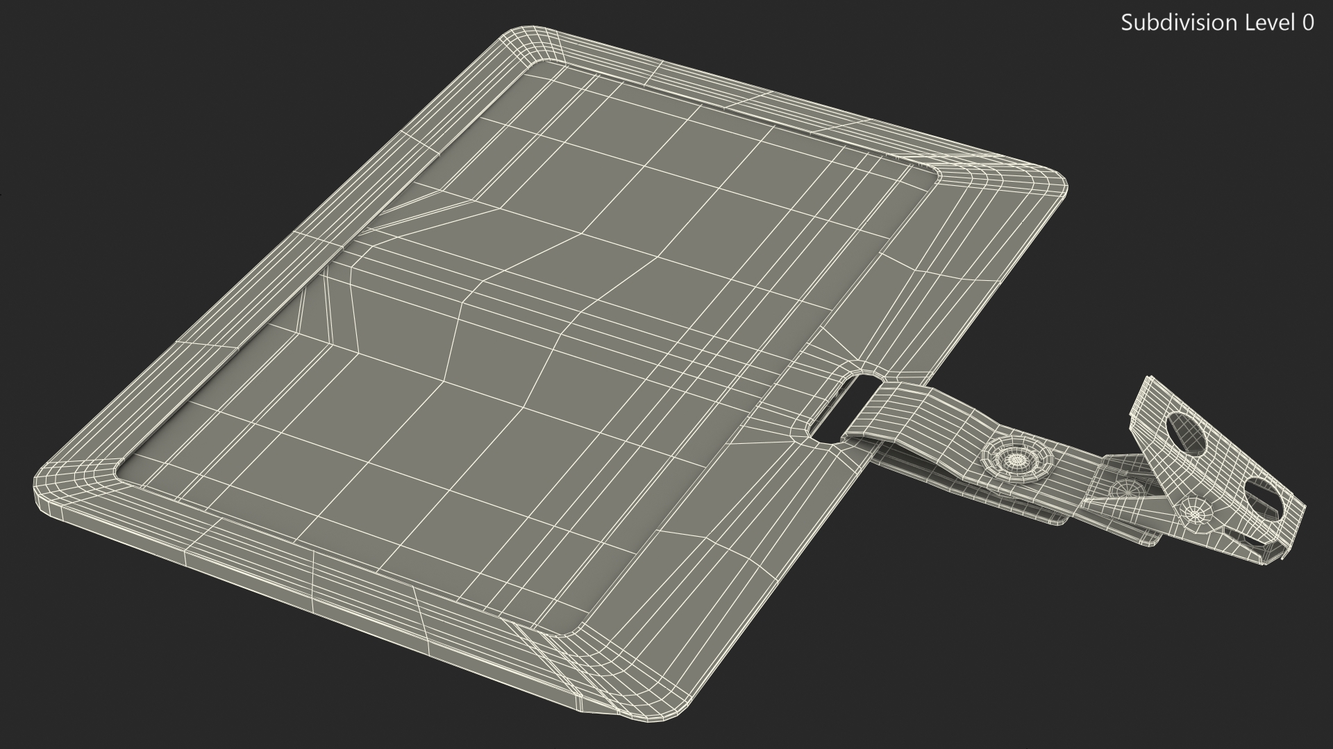 3D Rigid Enclosed Horizontal ID Badge Card Holder
