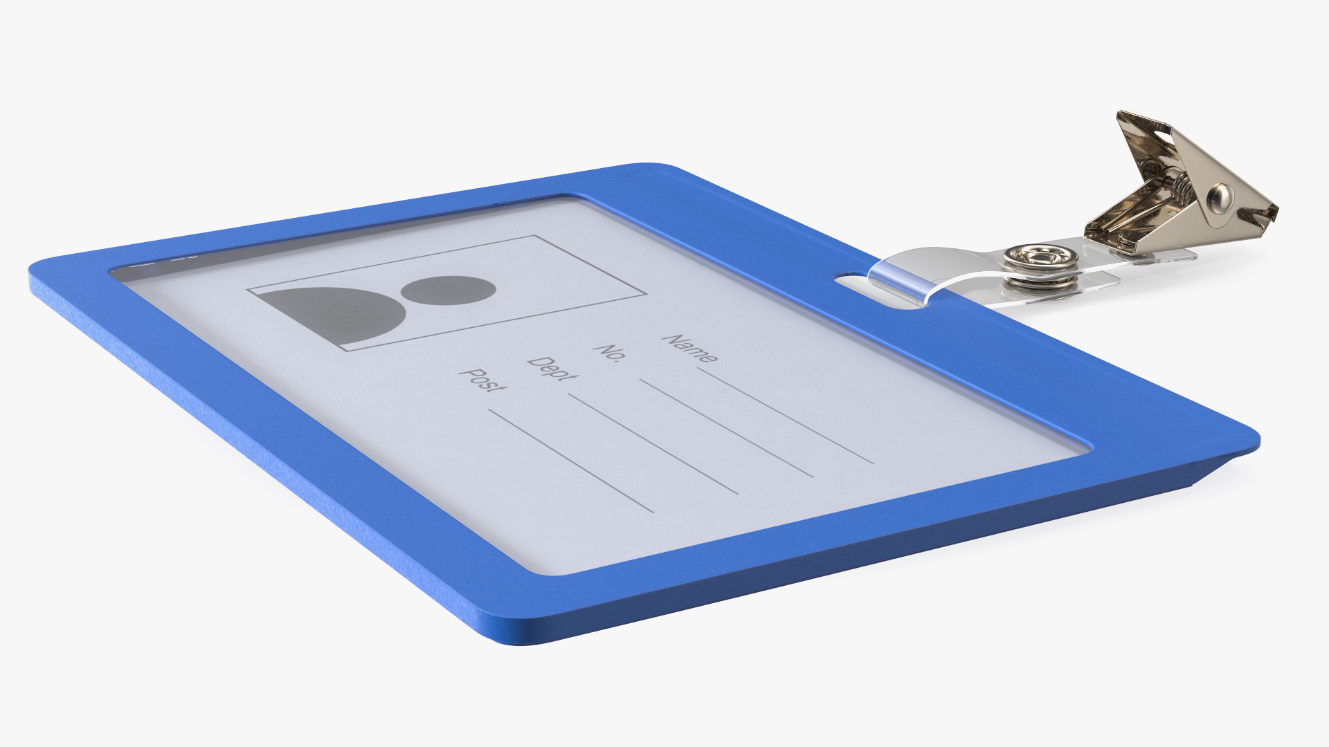 3D Rigid Enclosed Horizontal ID Badge Card Holder