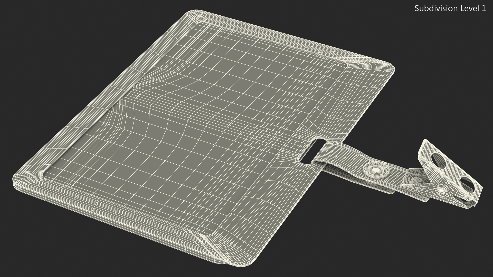 3D Rigid Enclosed Horizontal ID Badge Card Holder