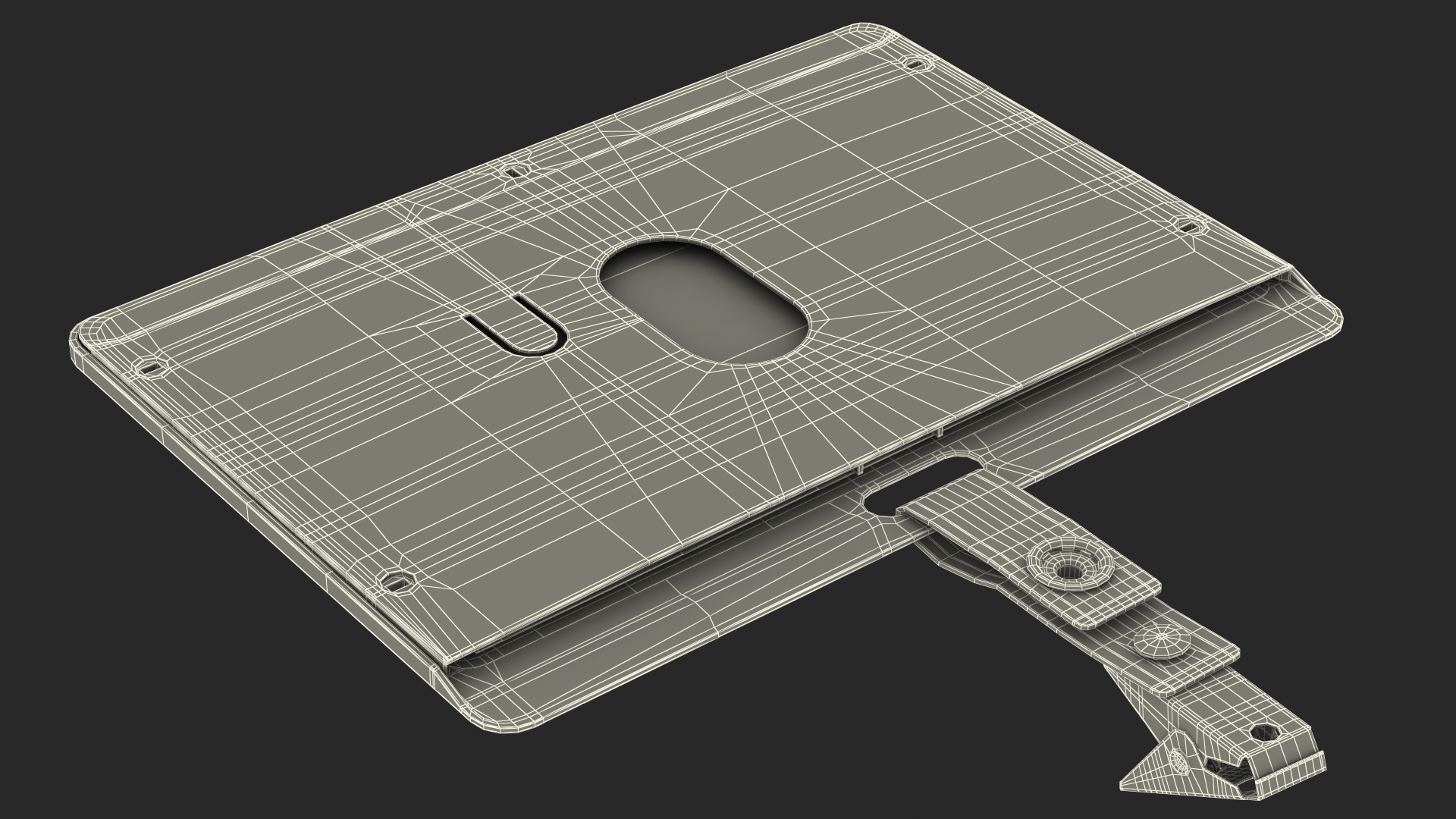 3D Rigid Enclosed Horizontal ID Badge Card Holder
