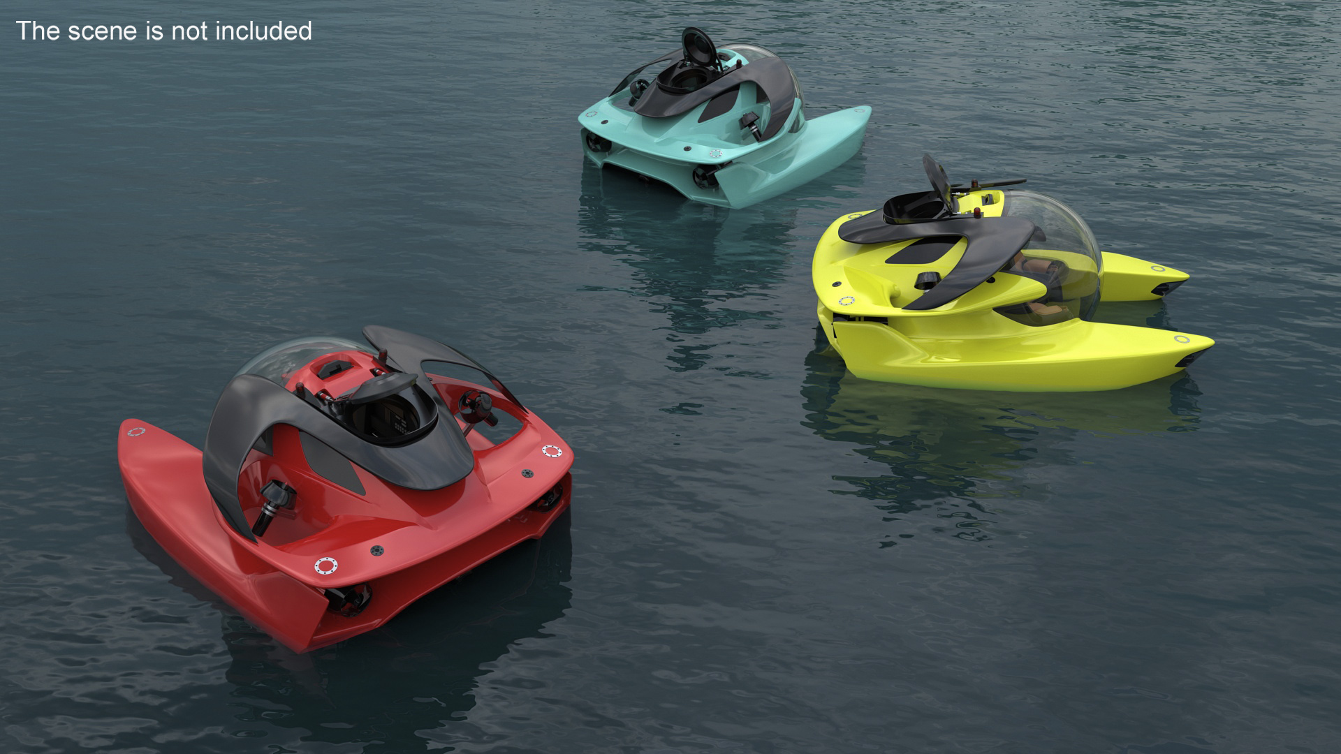 3D Luxurious Personal Submarine Ocean Rigged