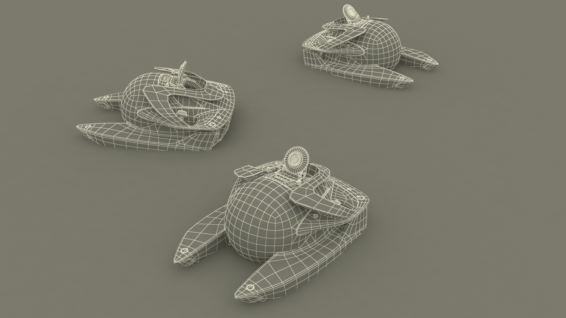 3D Luxurious Personal Submarine Ocean Rigged