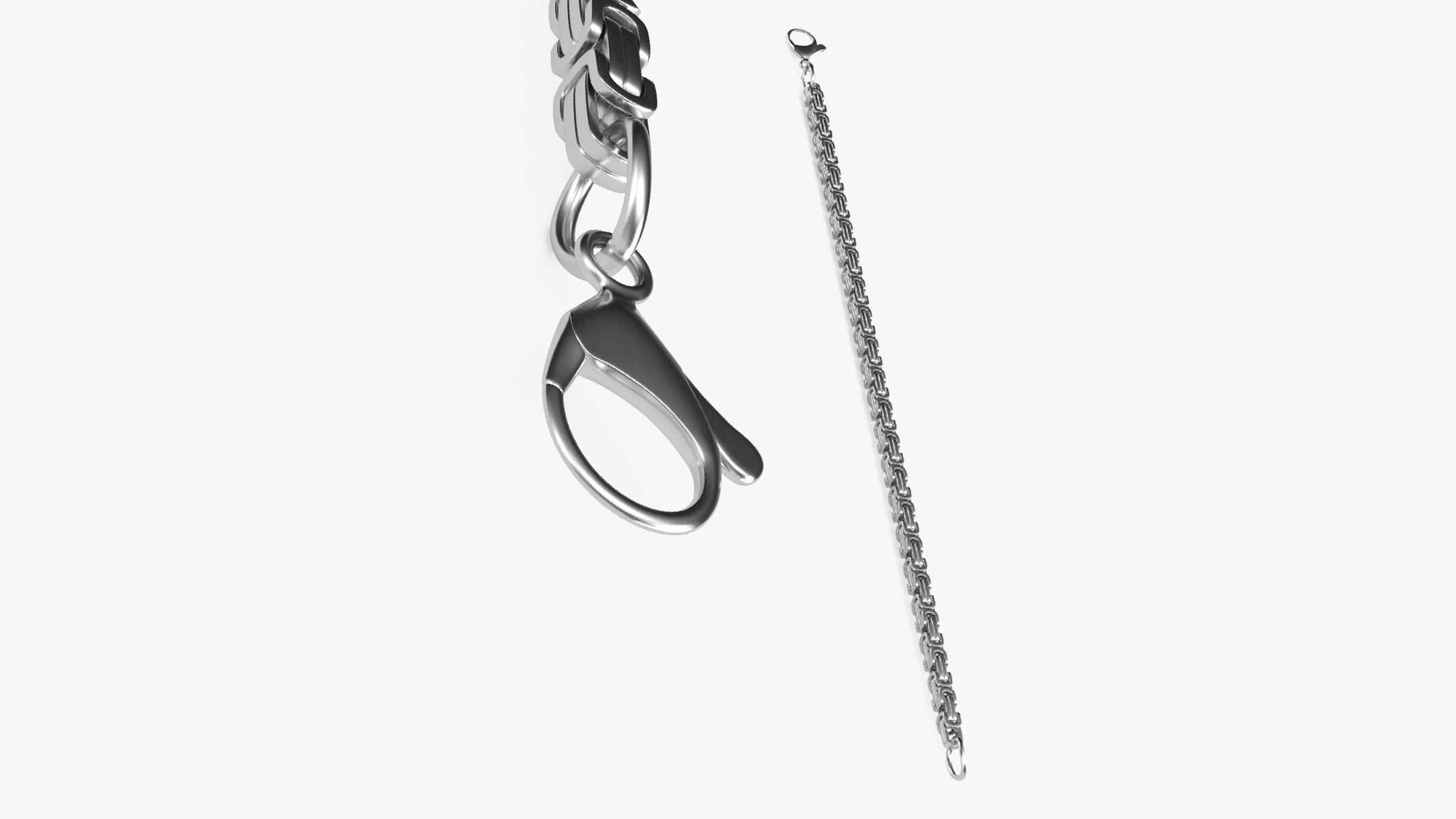 3D model Byzantine Jewelry Silver Chain