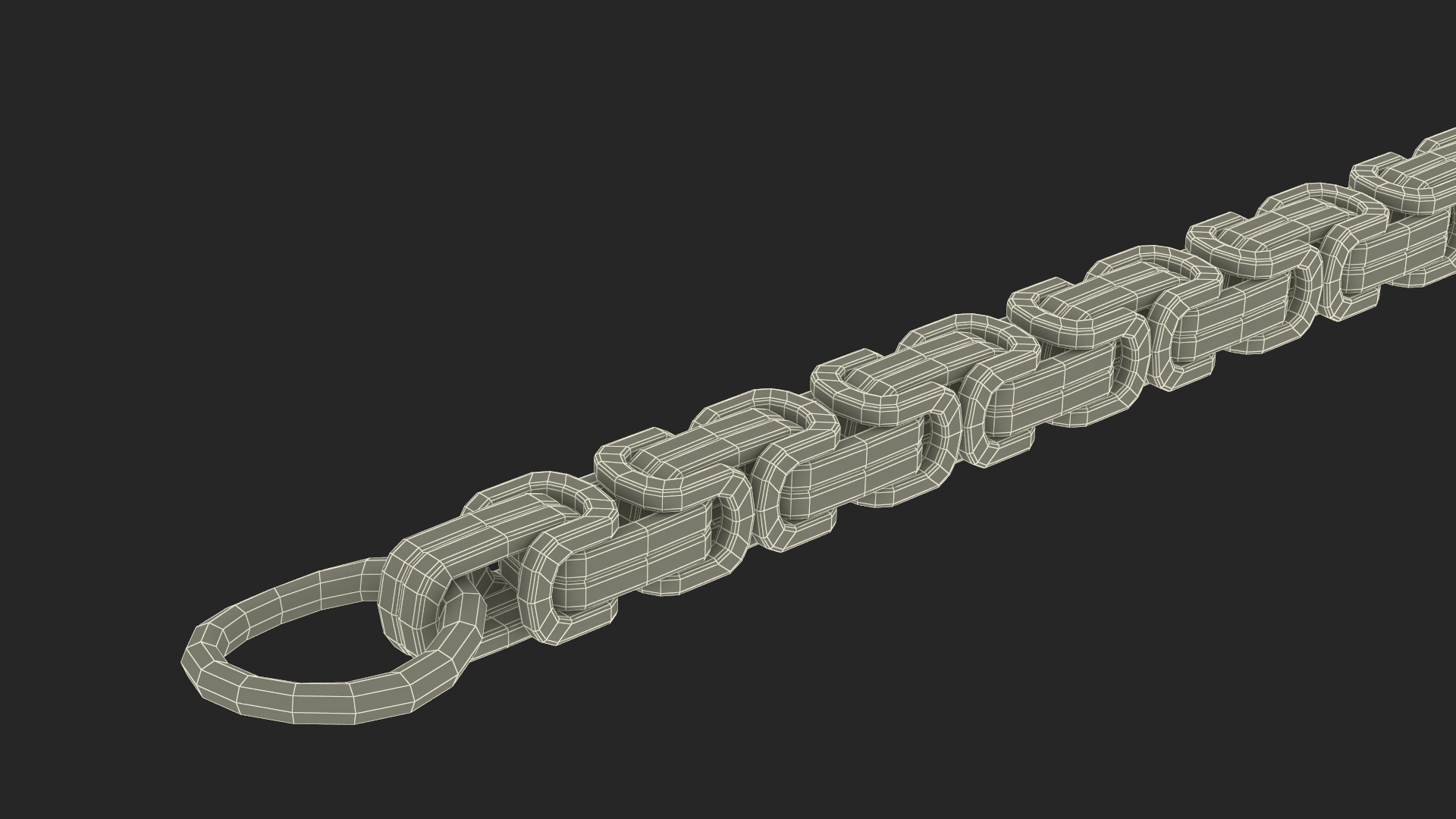 3D model Byzantine Jewelry Silver Chain