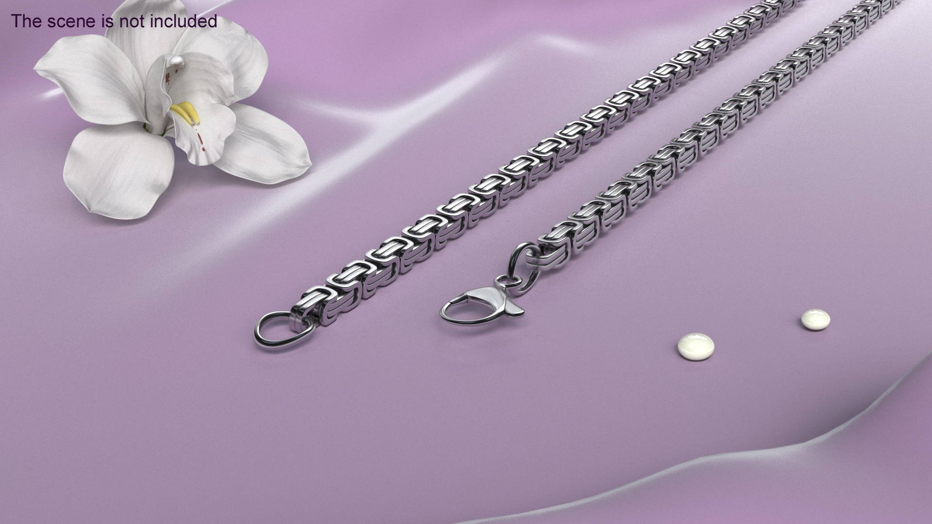 3D model Byzantine Jewelry Silver Chain