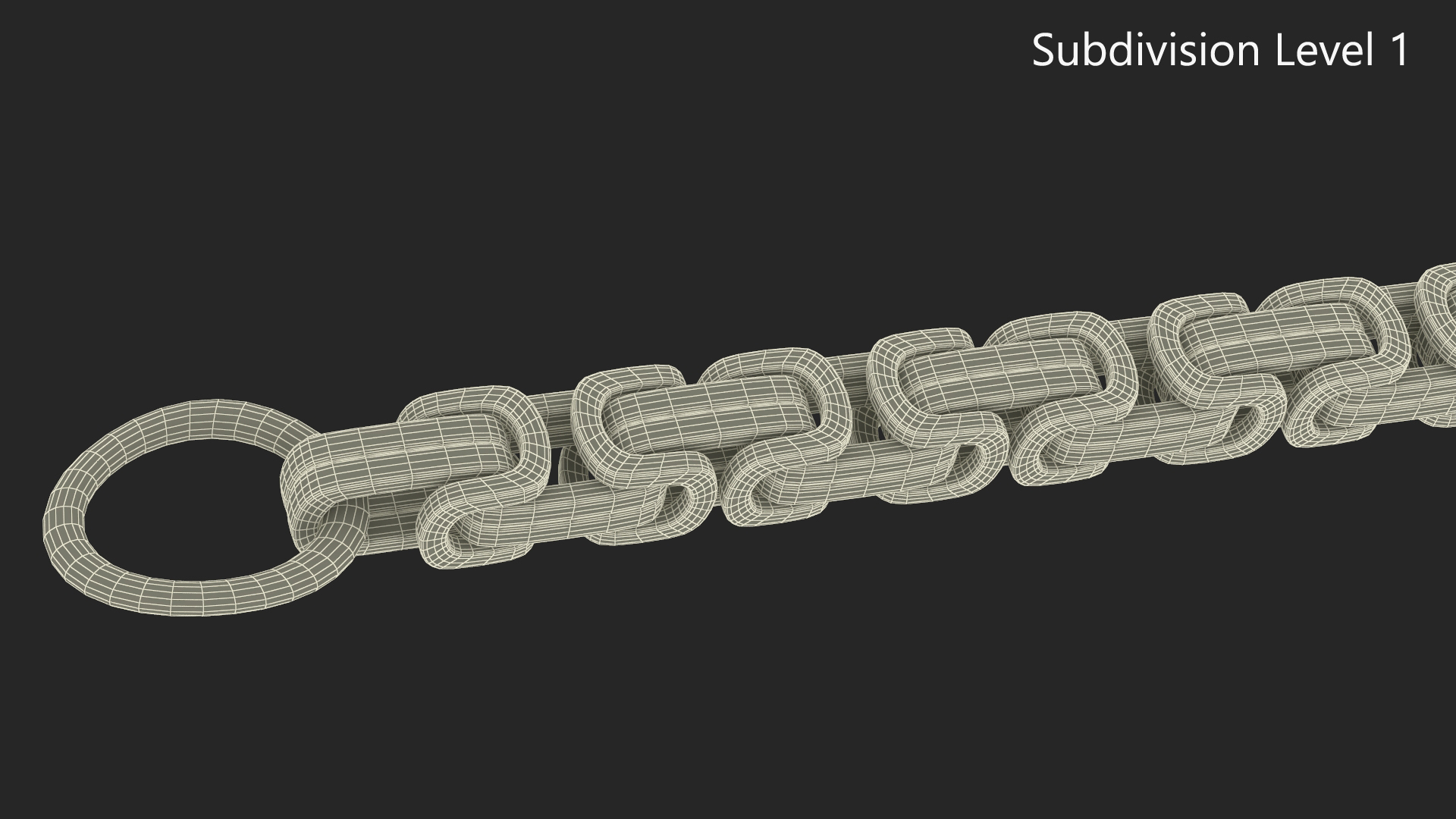 3D model Byzantine Jewelry Silver Chain