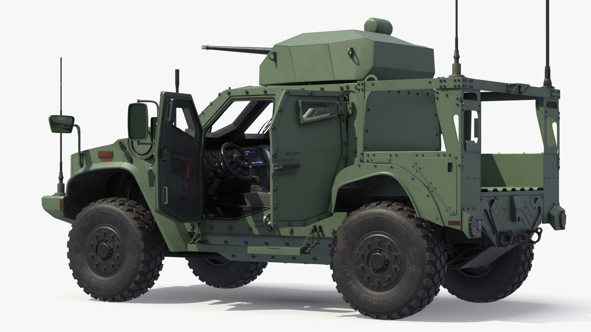 Tactical Combat Vehicle with Cannon Turret - view 5
