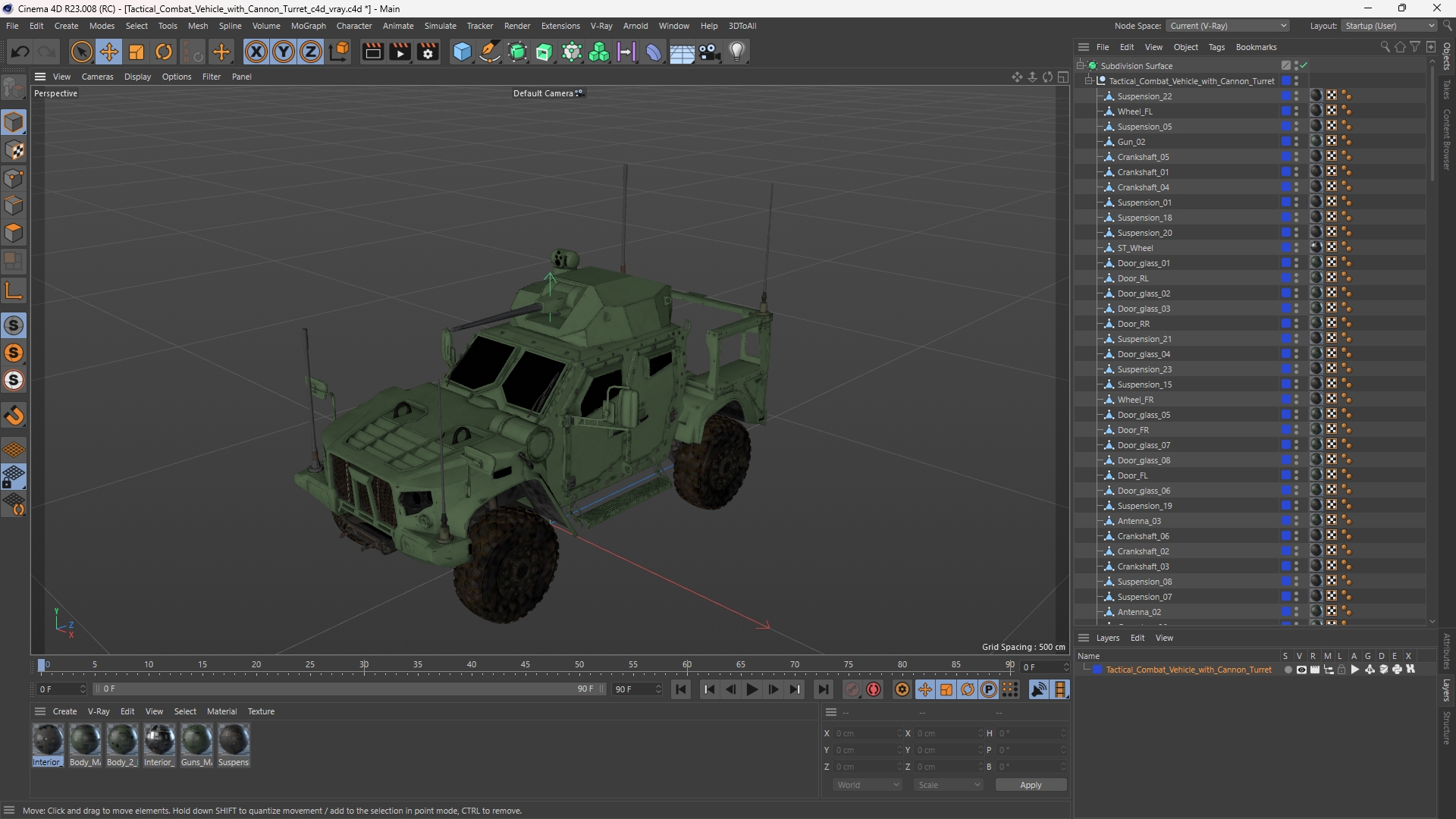 Tactical Combat Vehicle with Cannon Turret - view 12