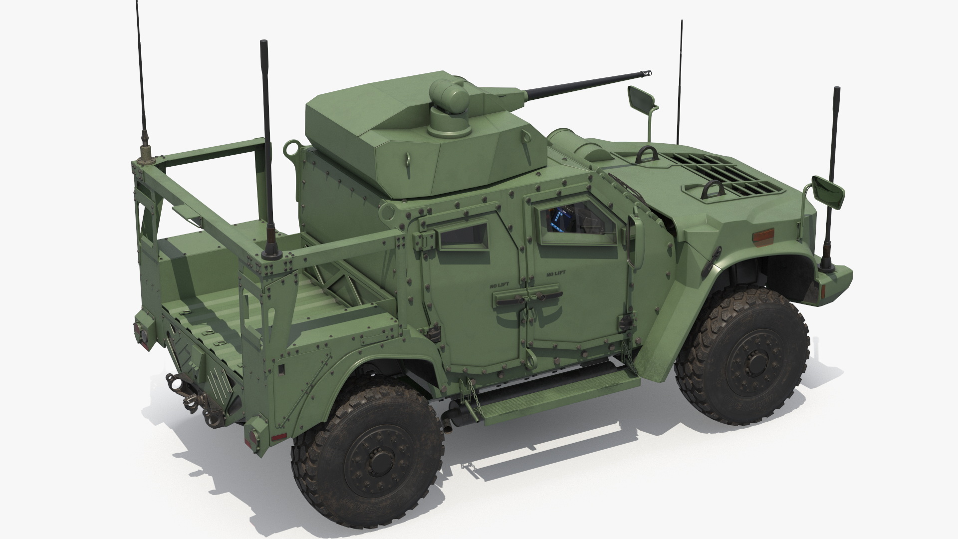 Tactical Combat Vehicle with Cannon Turret - view 8