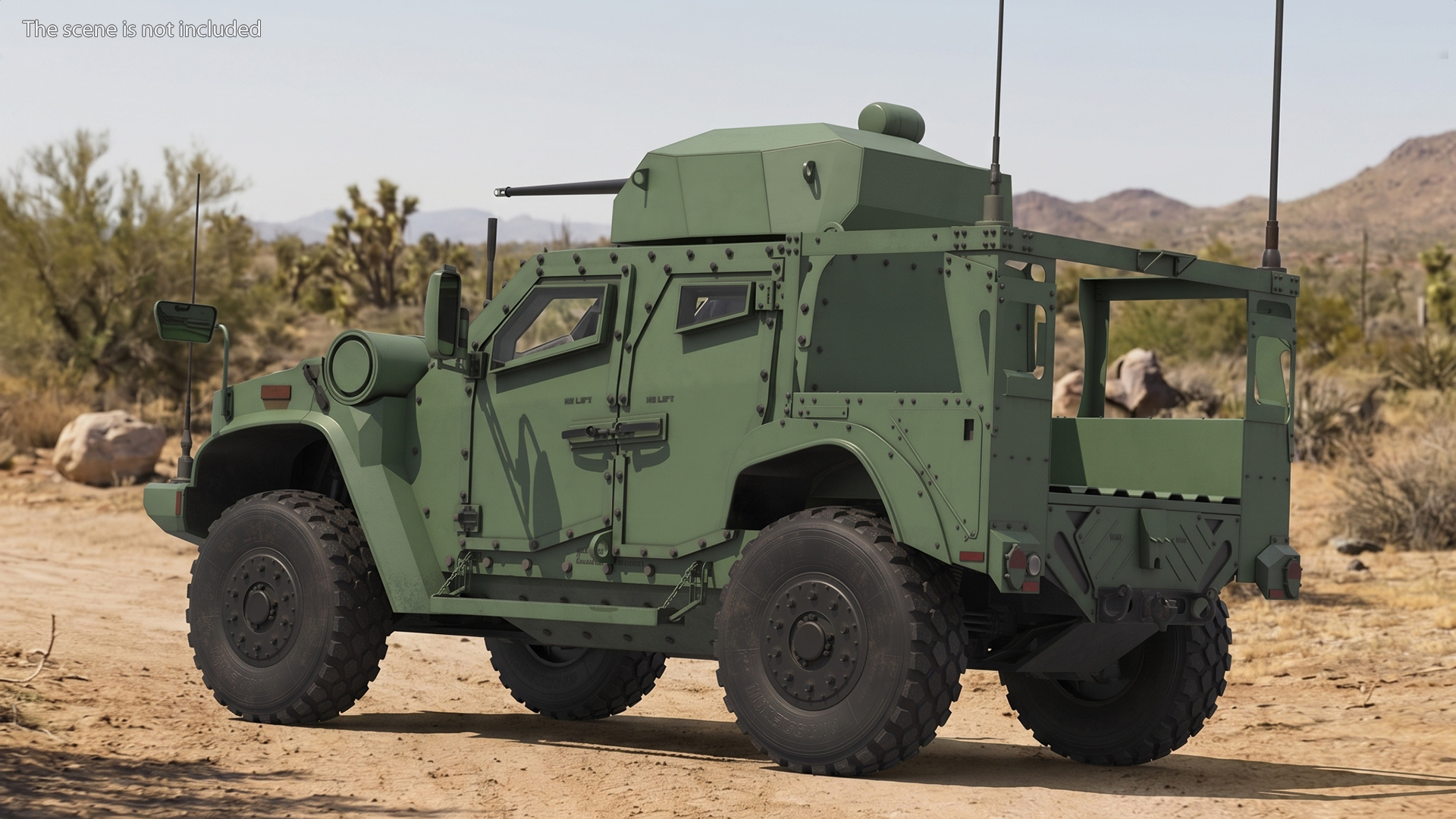 Tactical Combat Vehicle with Cannon Turret - view 3