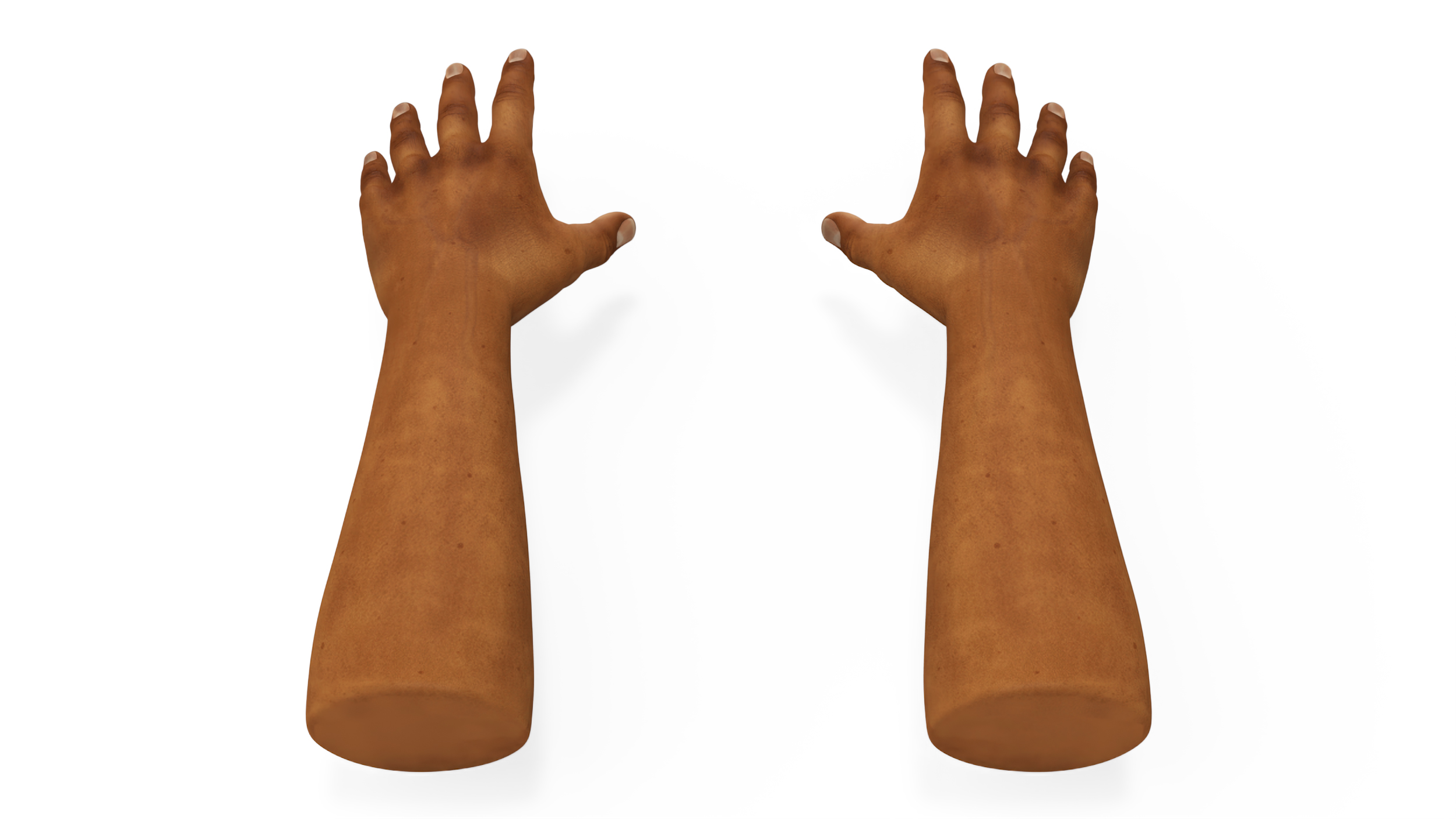 3D African Man Hands Rigged for Maya model