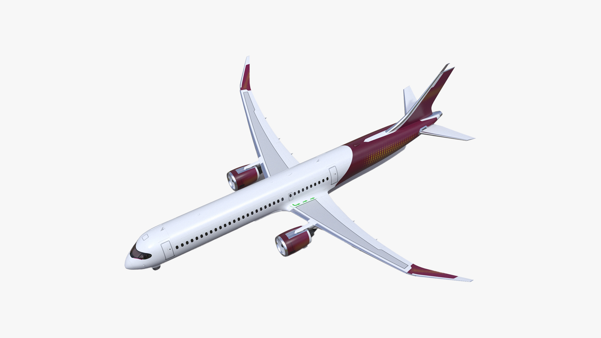 3D Concept Modern Aircraft Turbofan Rigged for Maya model