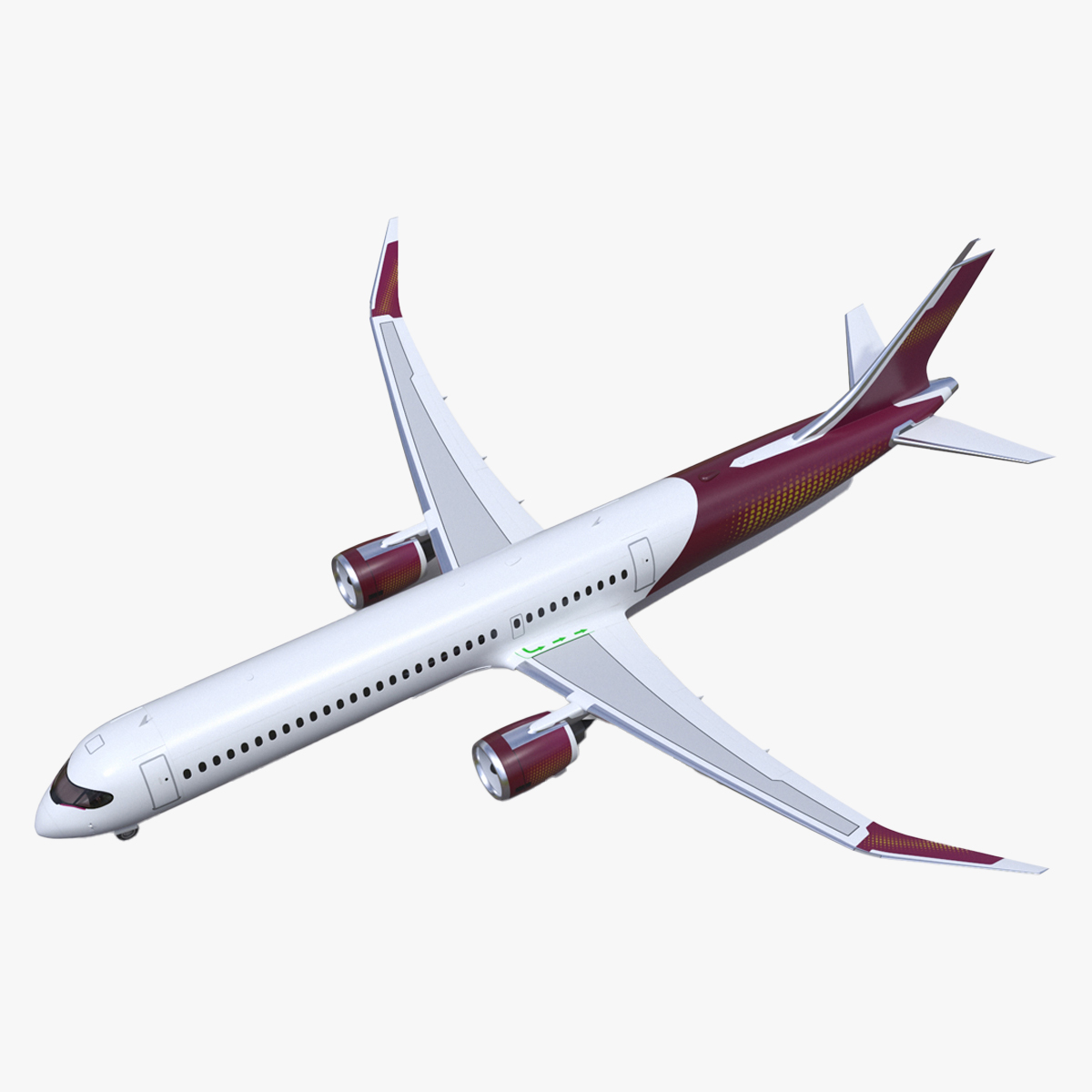 3D Concept Modern Aircraft Turbofan Rigged for Maya model