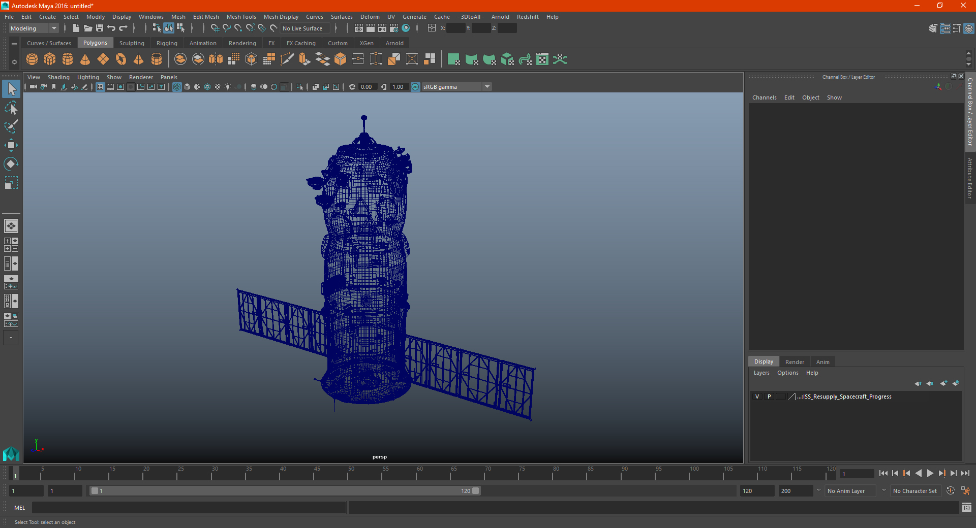 ISS Resupply Spacecraft Progress 3D