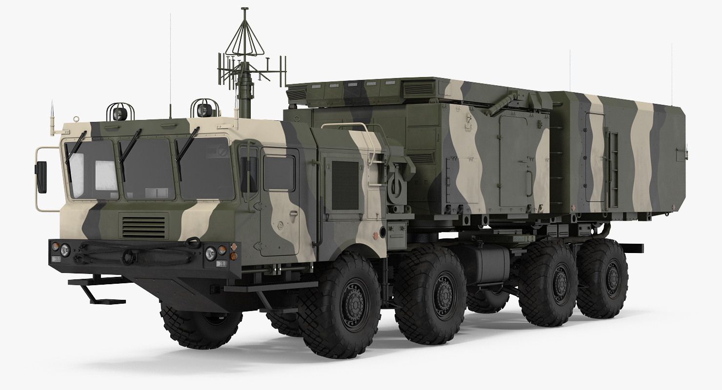 3D Mobile Radar Station 96L6 Hight Altitude Detector for S 400 Rigged