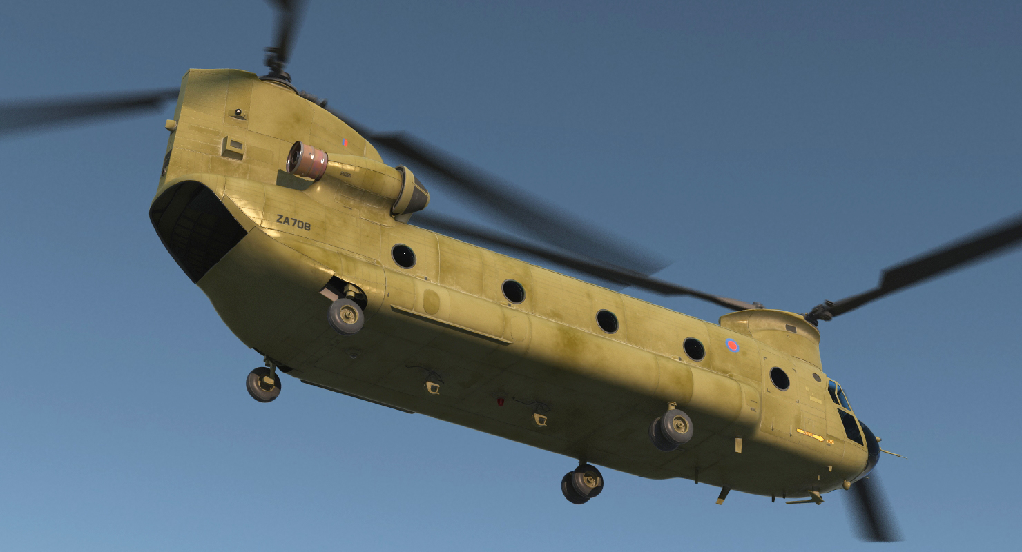 3D model Heavy Helicopter CH 47 Chinook